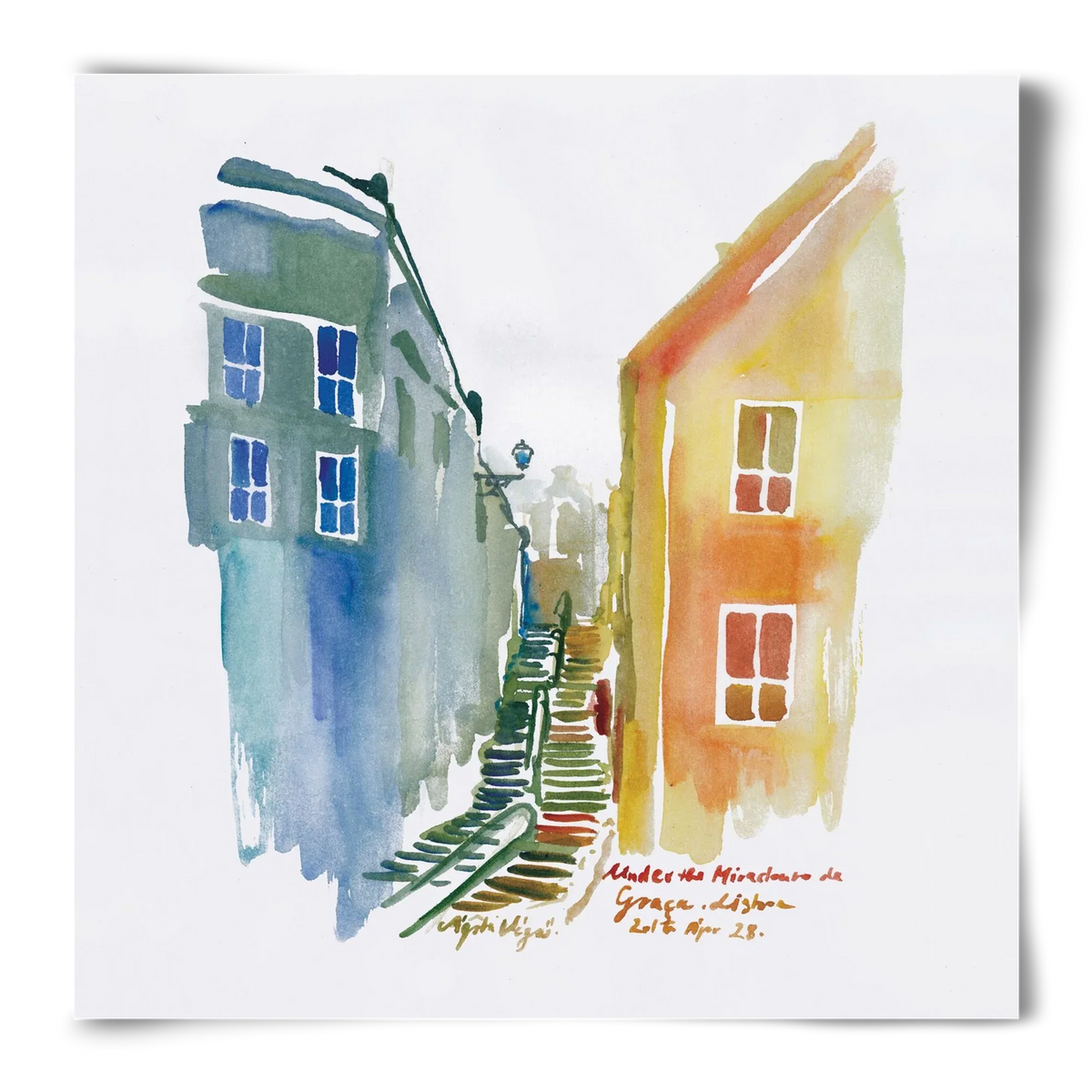 LISBON Aquarelle No.1v2 - artbridge