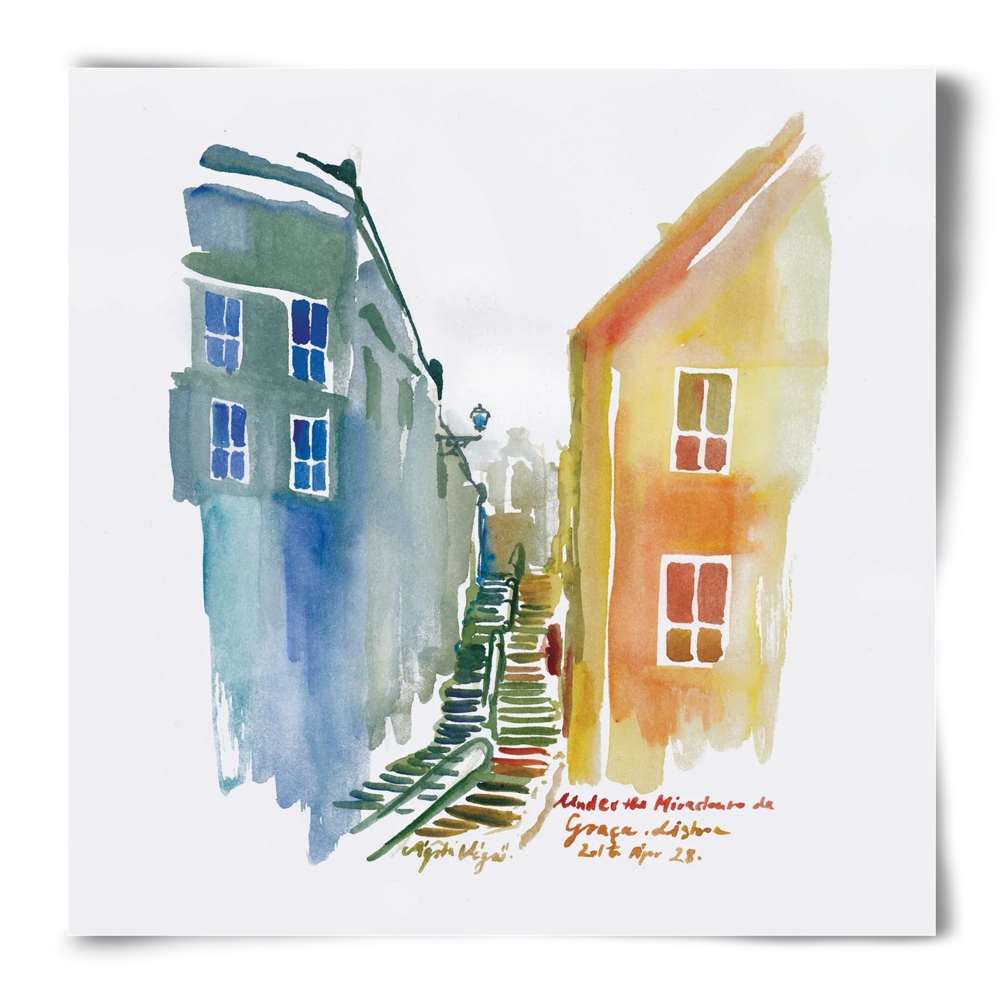 LISBON Aquarelle No.1v2 - artbridge