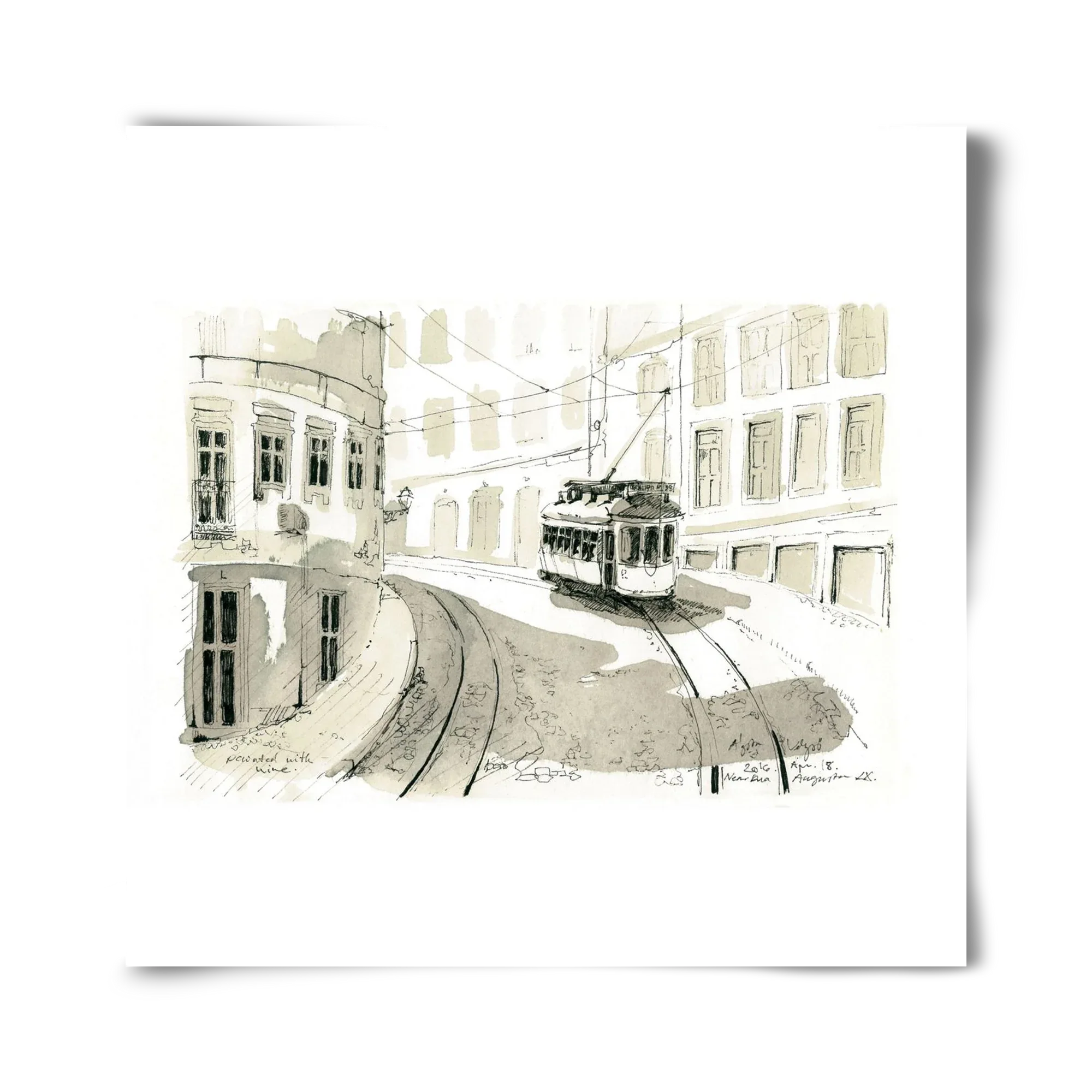 Lisbon Aquarelle No.5 - artbridge