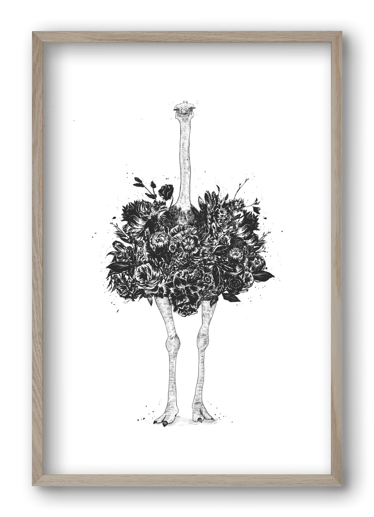 Floral ostrich - artbridge