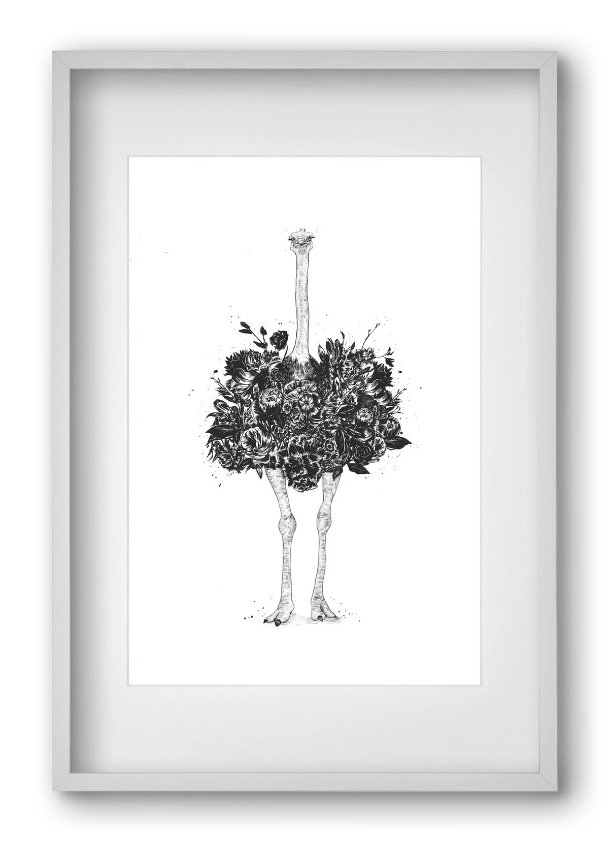 Floral ostrich - artbridge