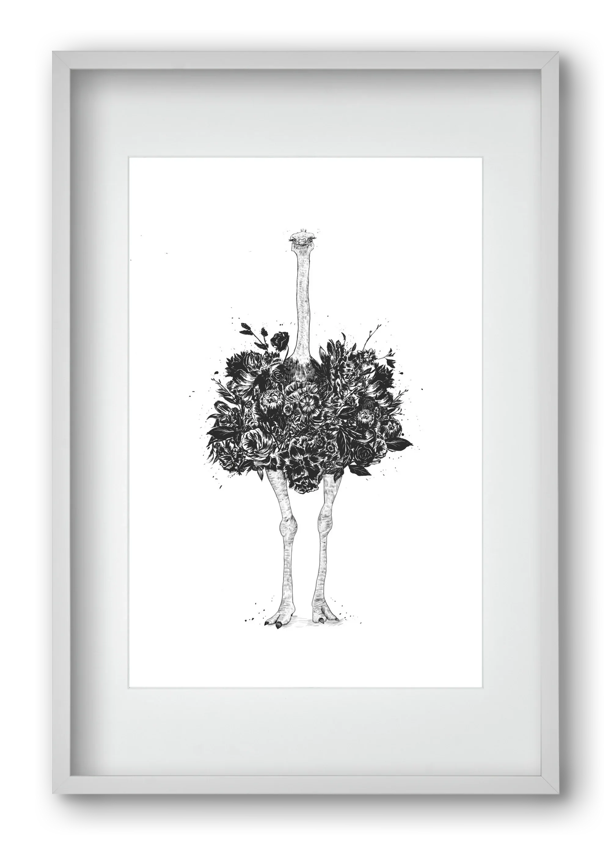 Floral ostrich - artbridge