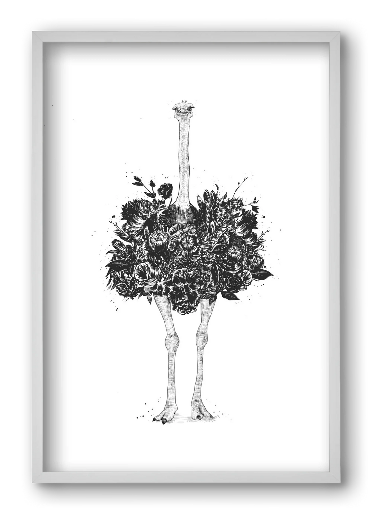 Floral ostrich - artbridge
