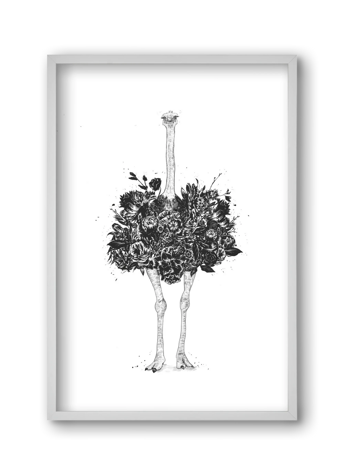 Floral ostrich - artbridge