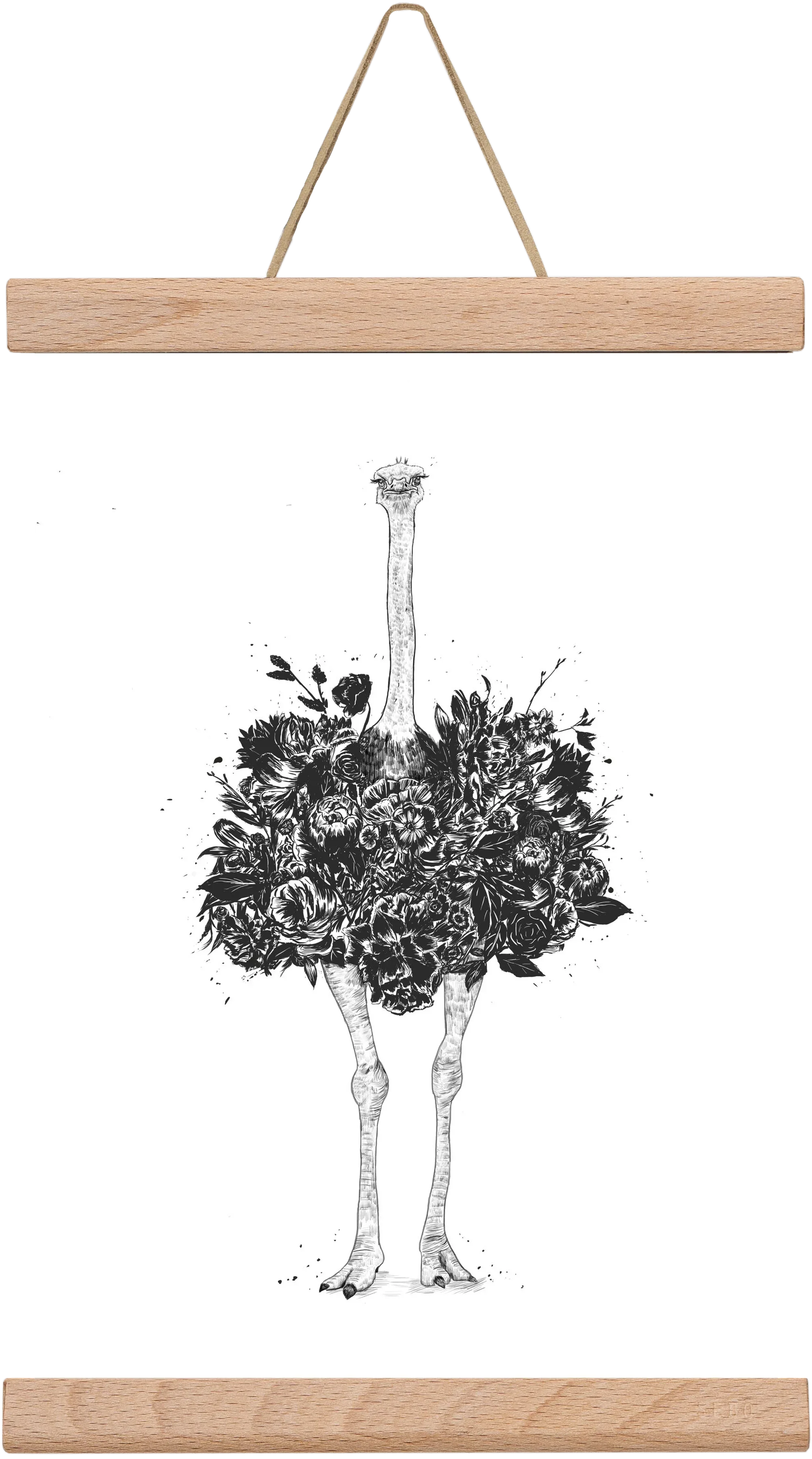 Floral ostrich - artbridge