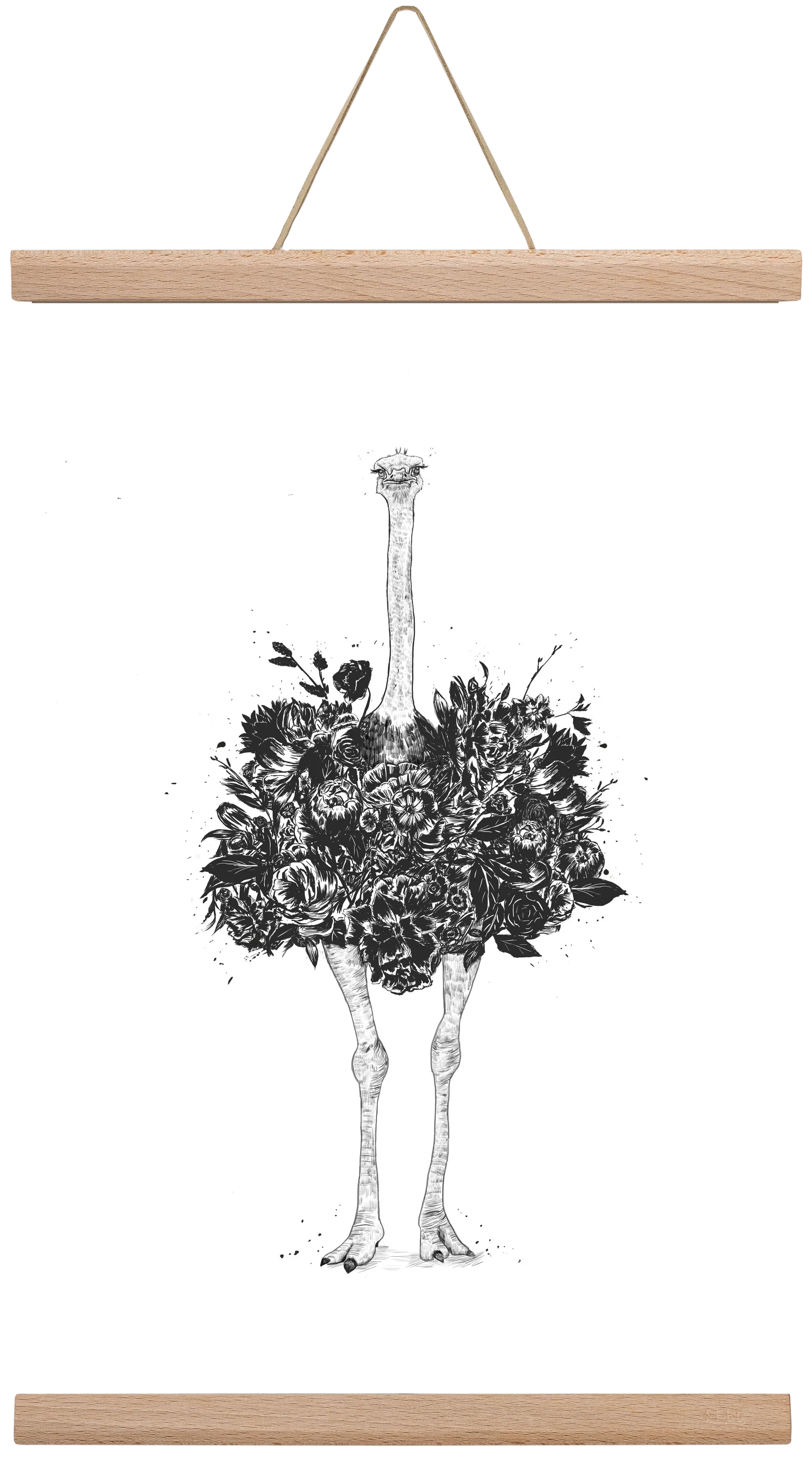 Floral ostrich - artbridge