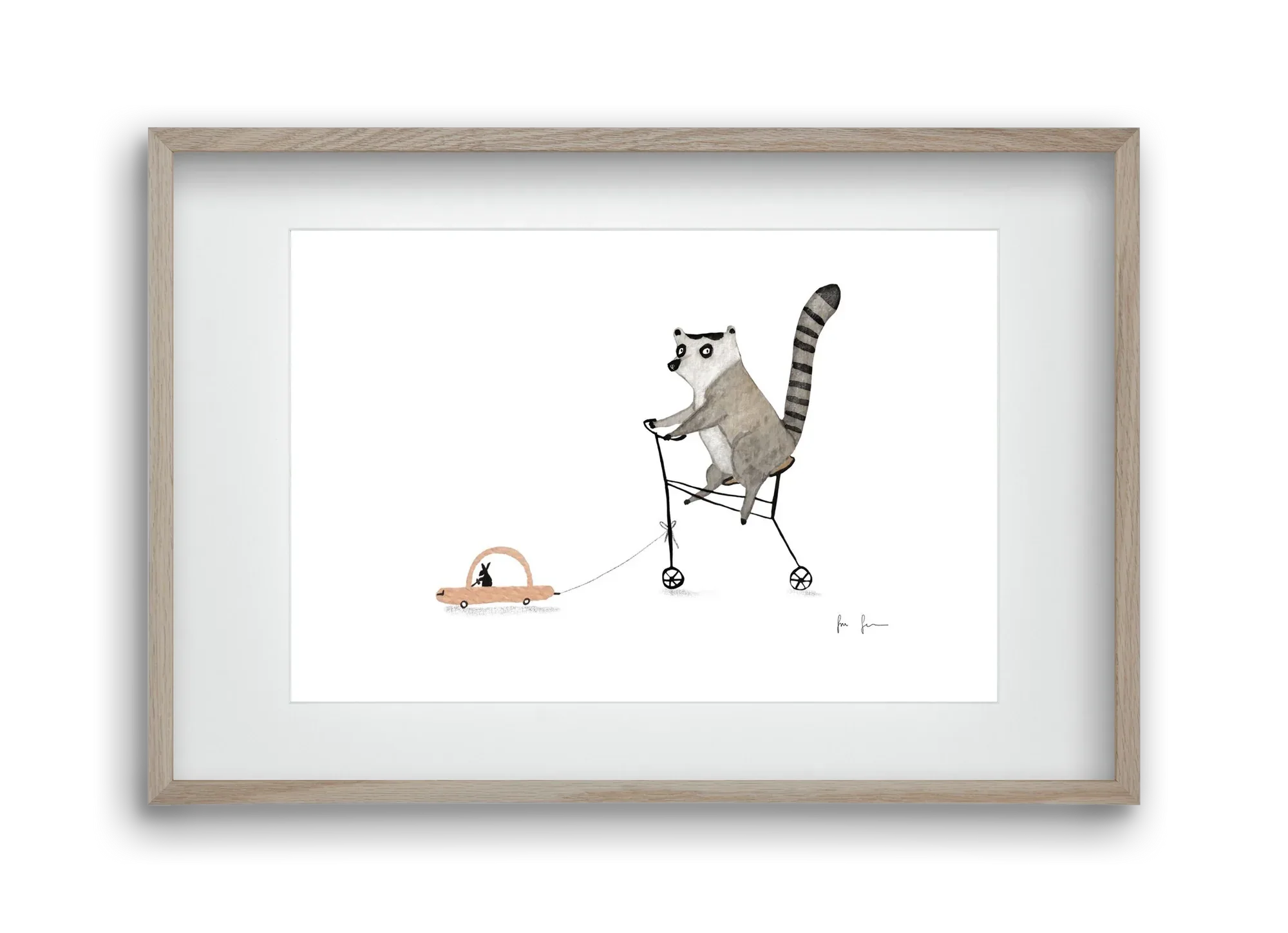 Bicikliző lemur - artbridge