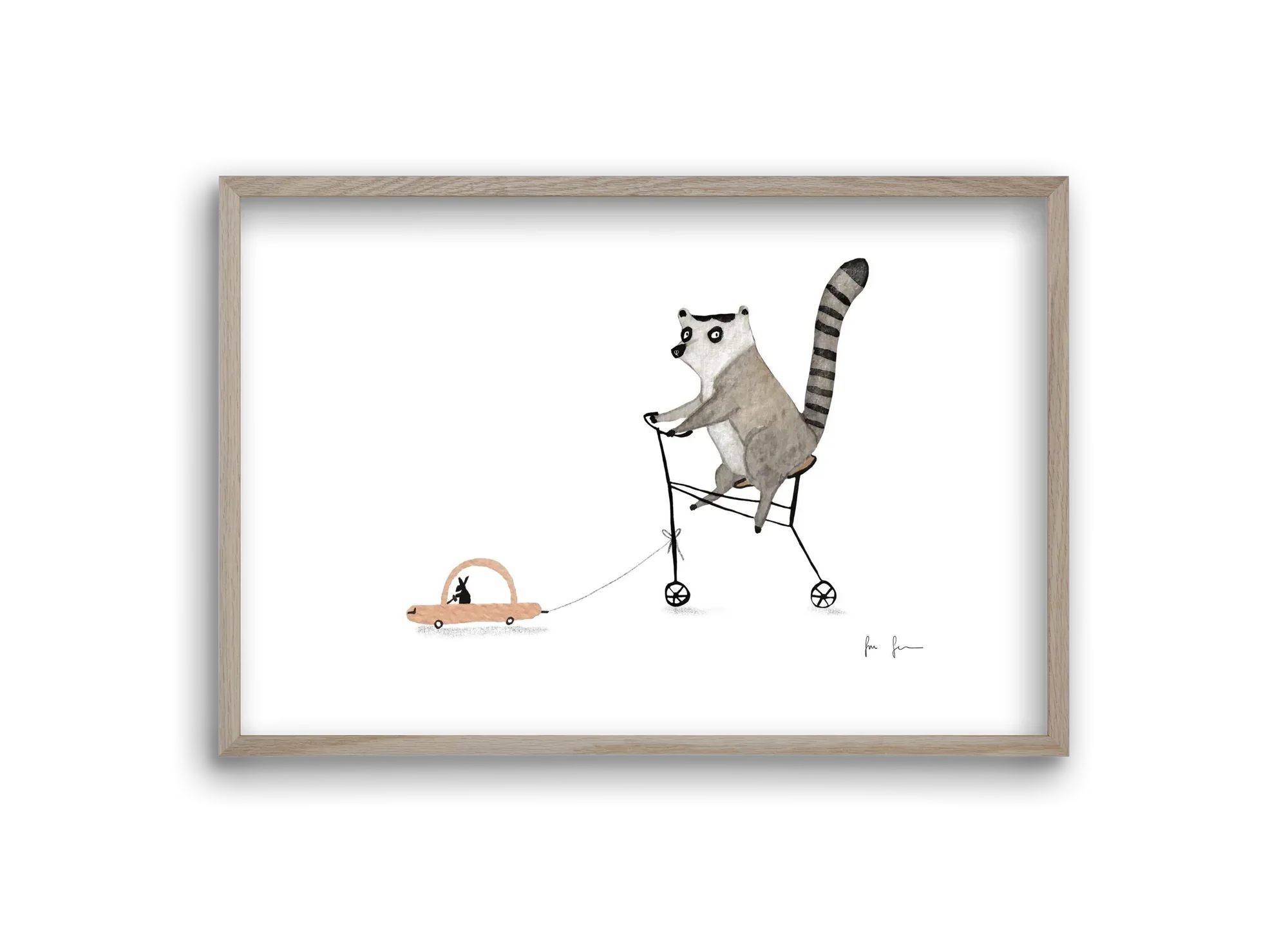 Bicikliző lemur - artbridge