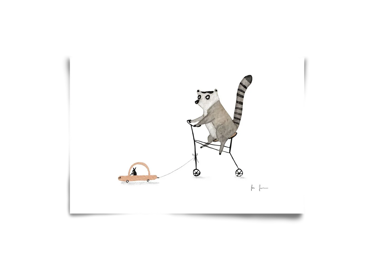 Bicikliző lemur - artbridge