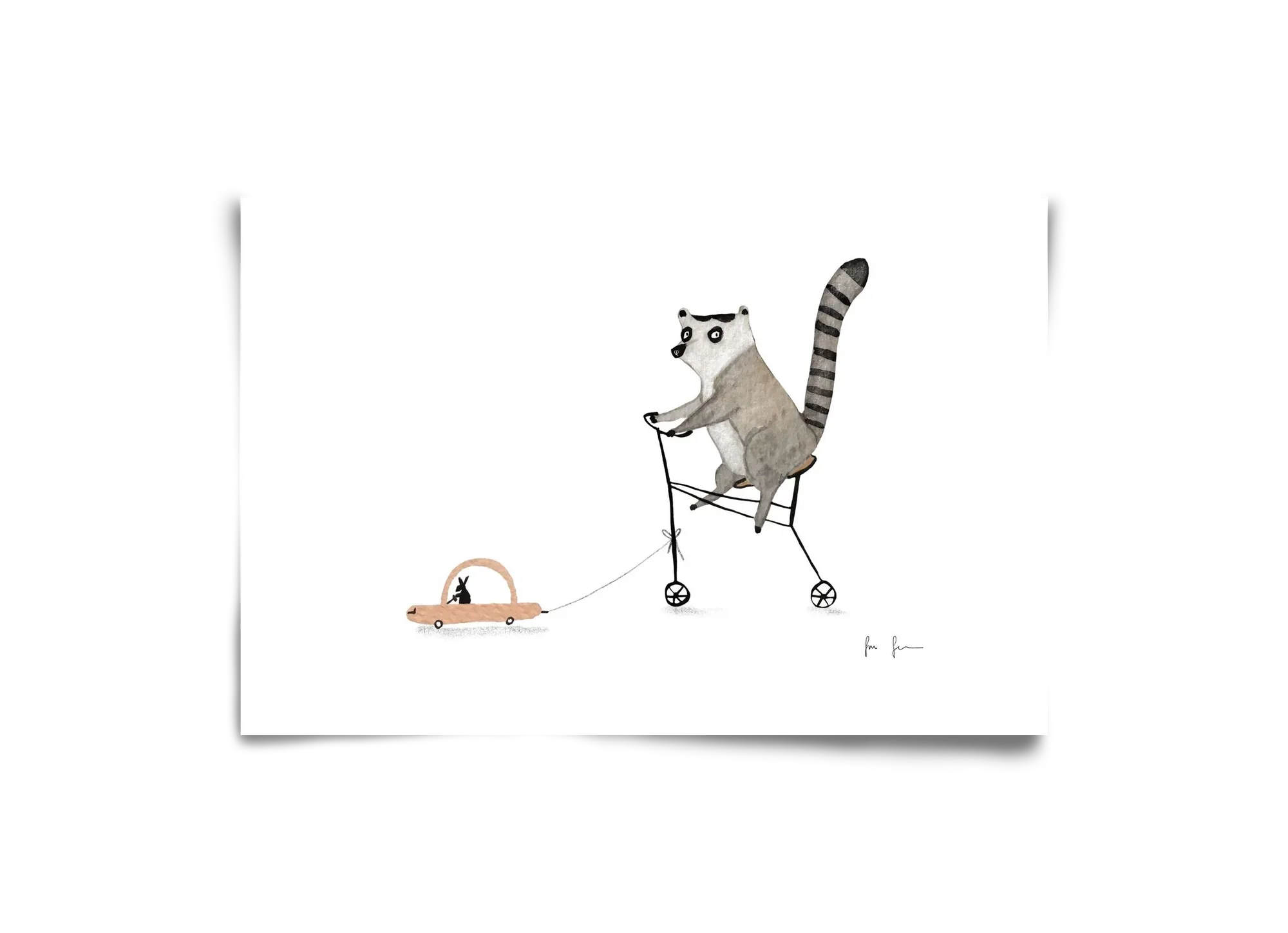 Bicikliző lemur - artbridge