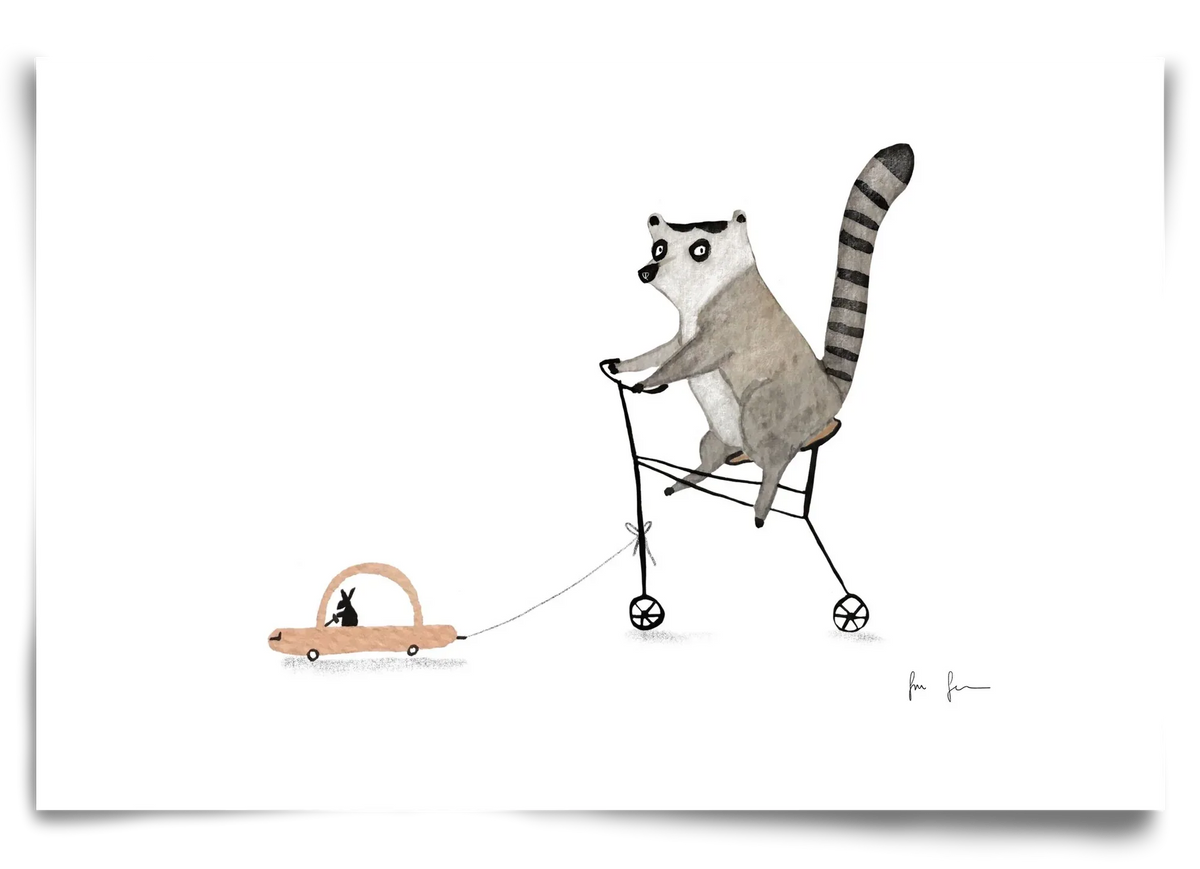 Bicikliző lemur - artbridge