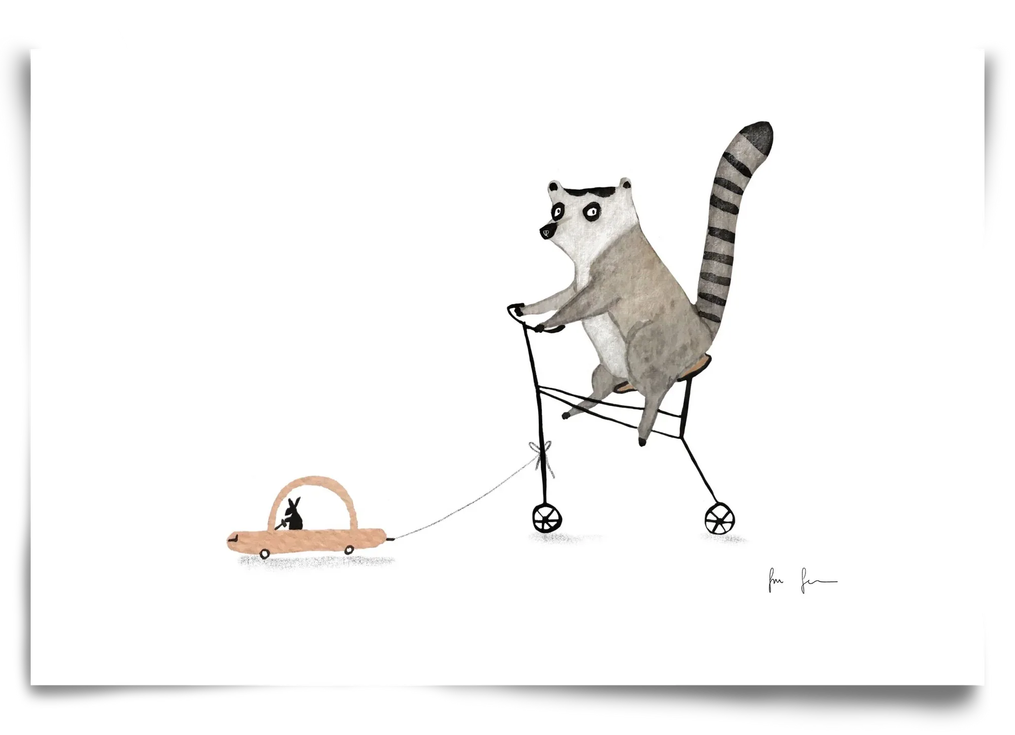 Bicikliző lemur - artbridge