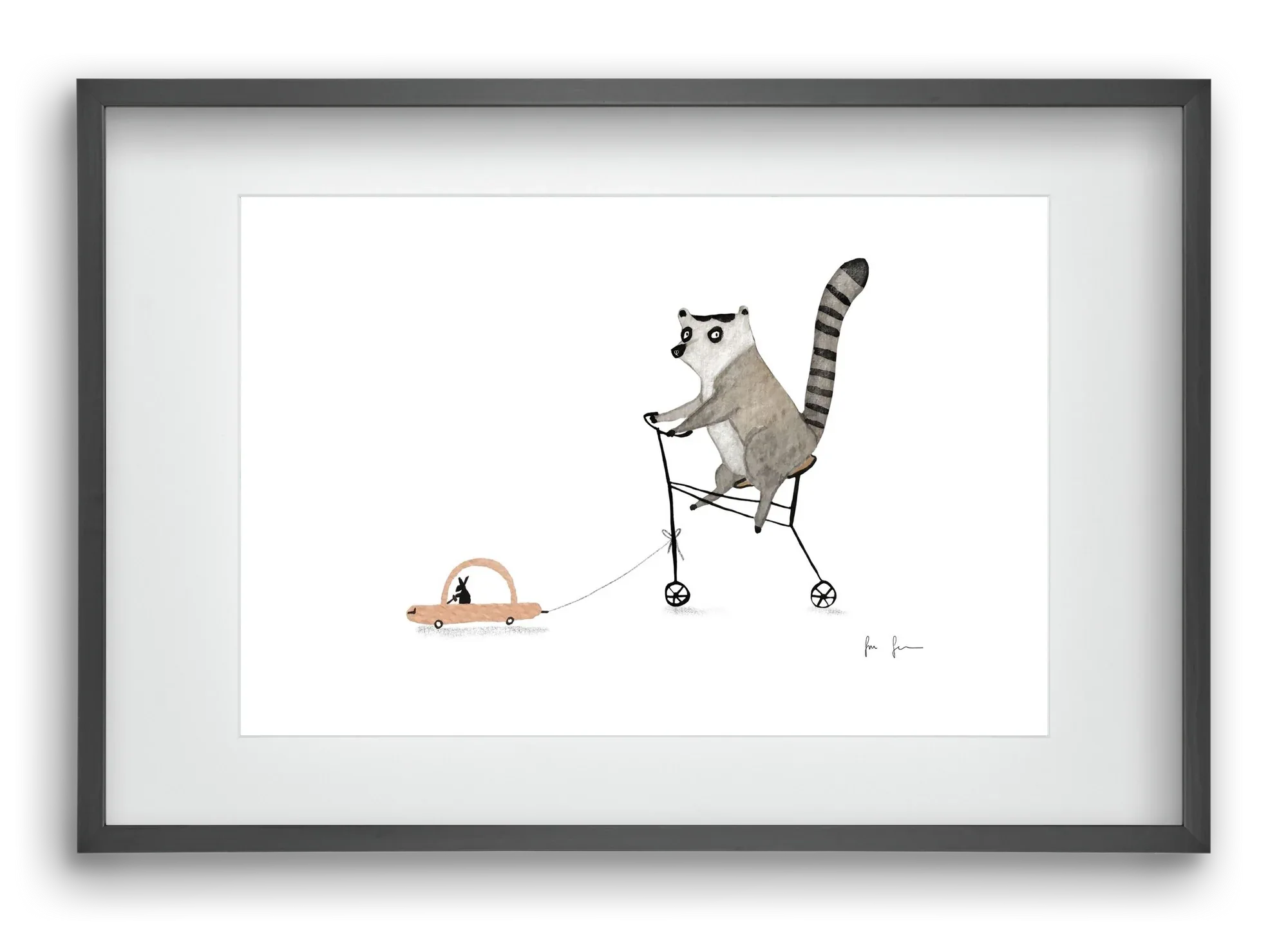 Bicikliző lemur - artbridge