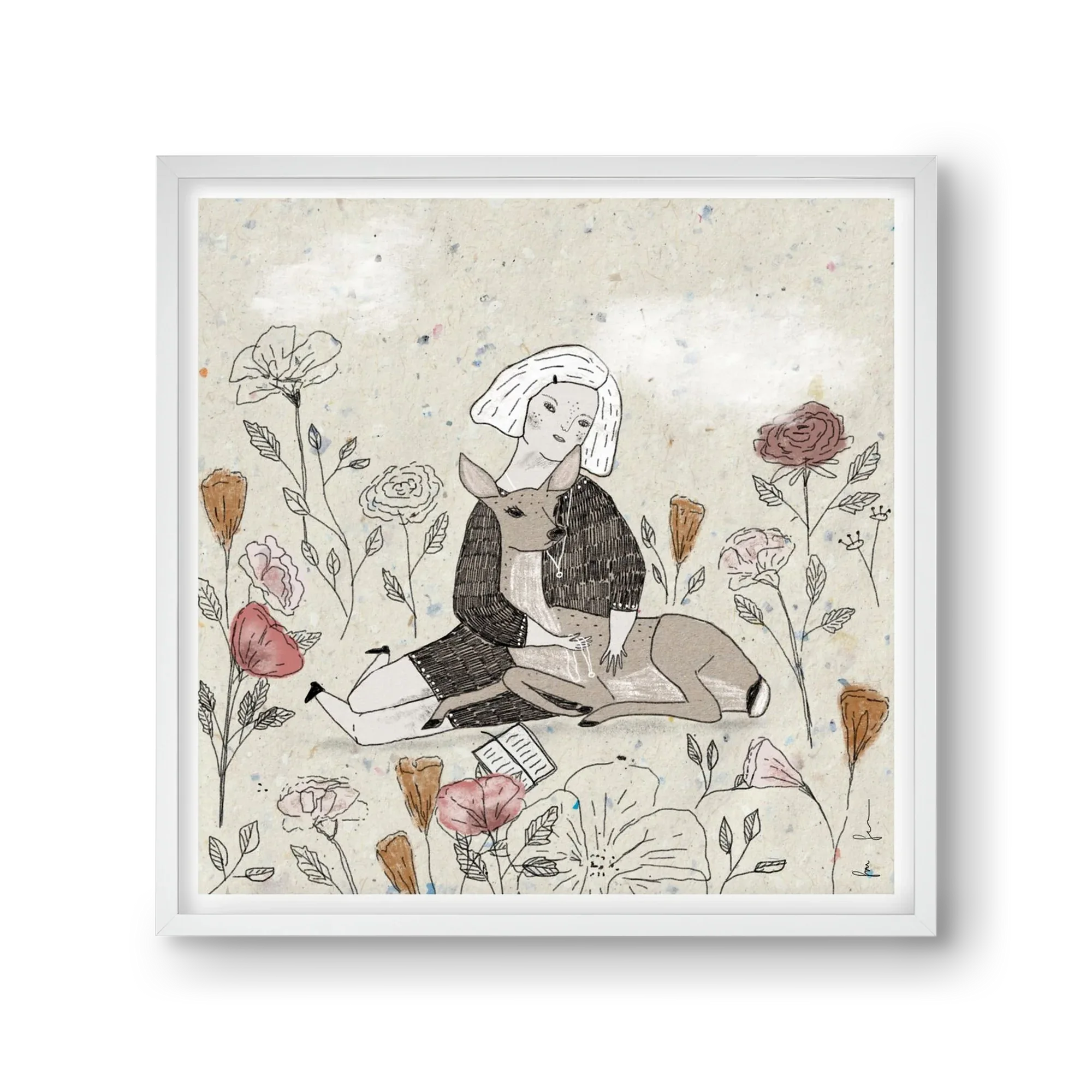 Lány őzzel - artbridge