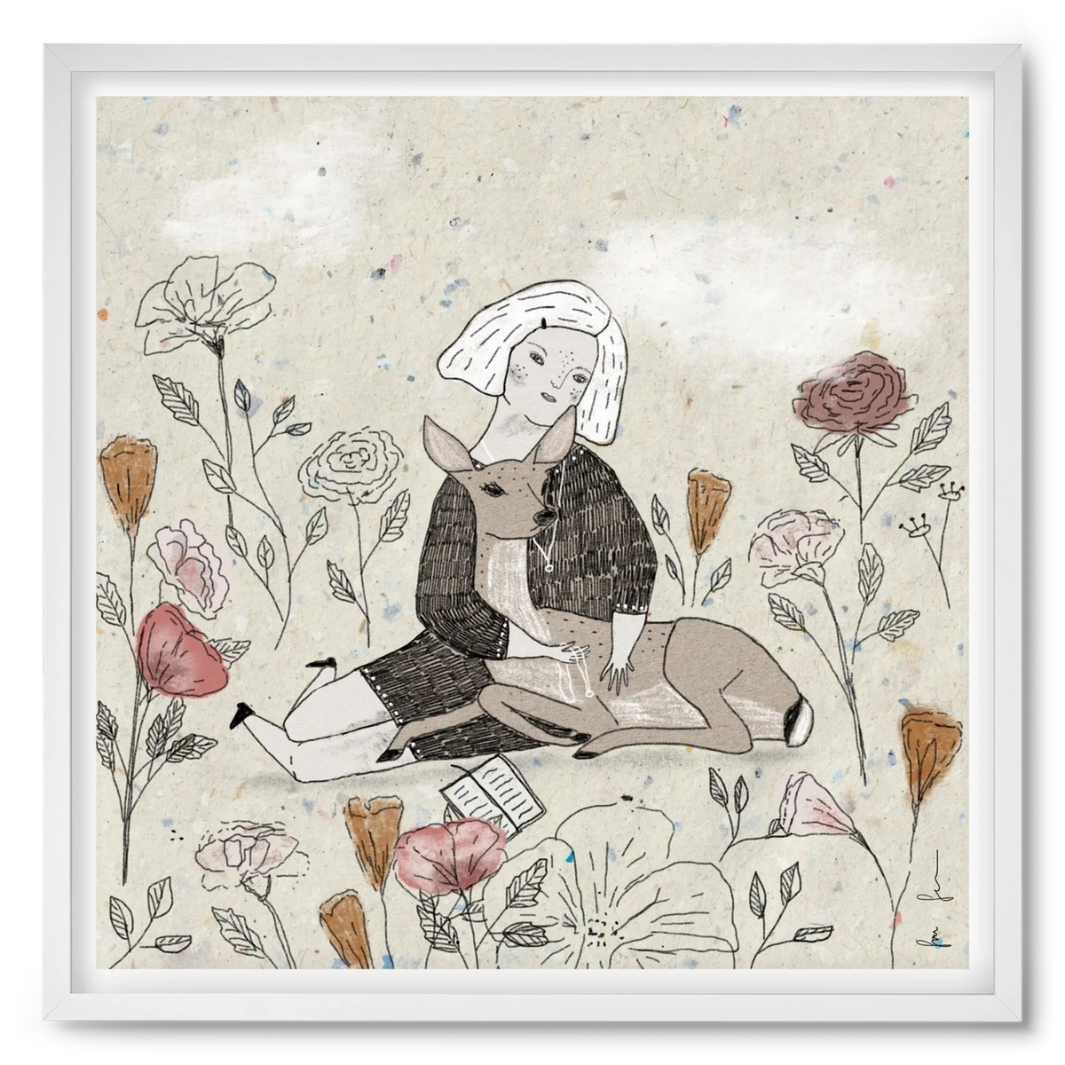 Lány őzzel - artbridge