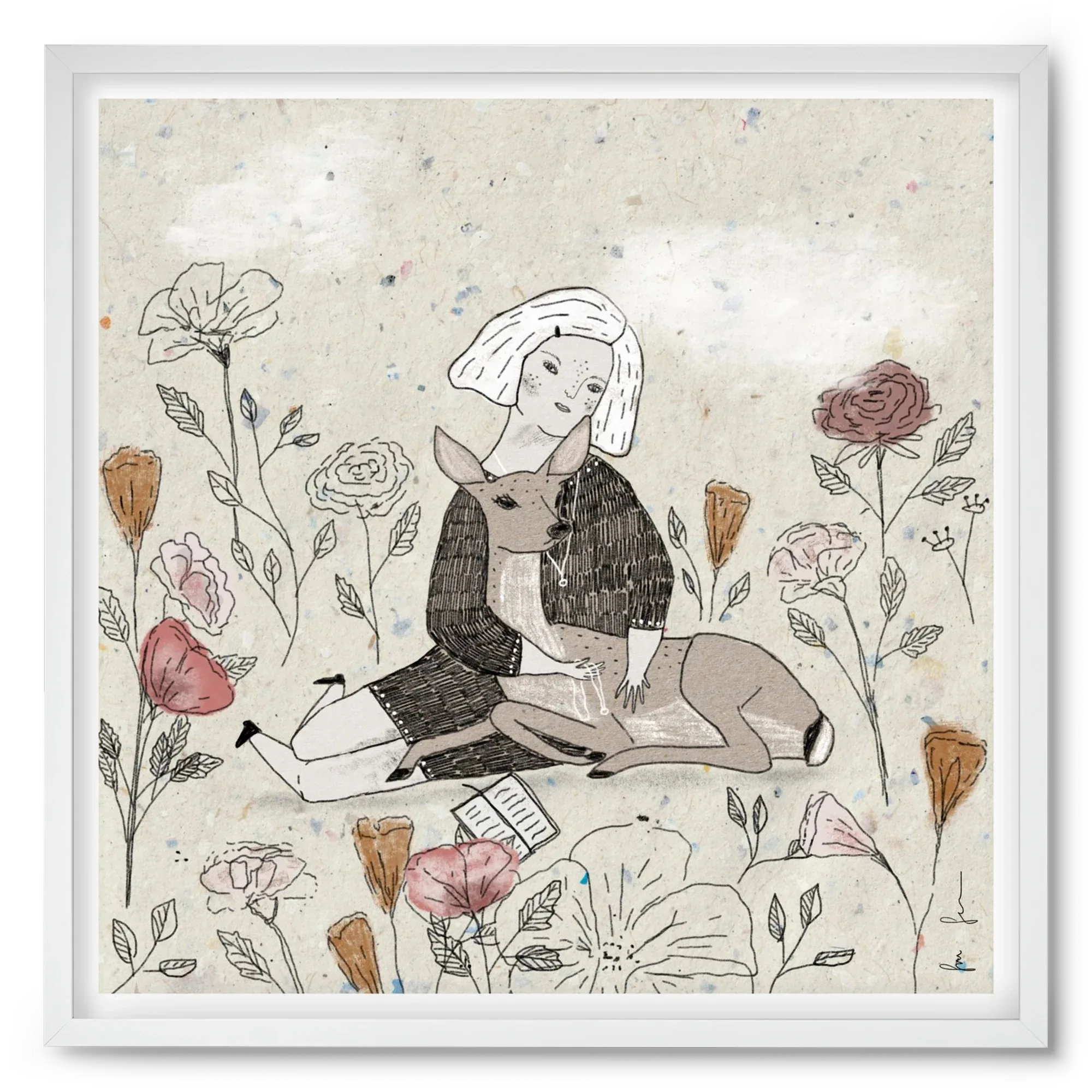 Lány őzzel - artbridge