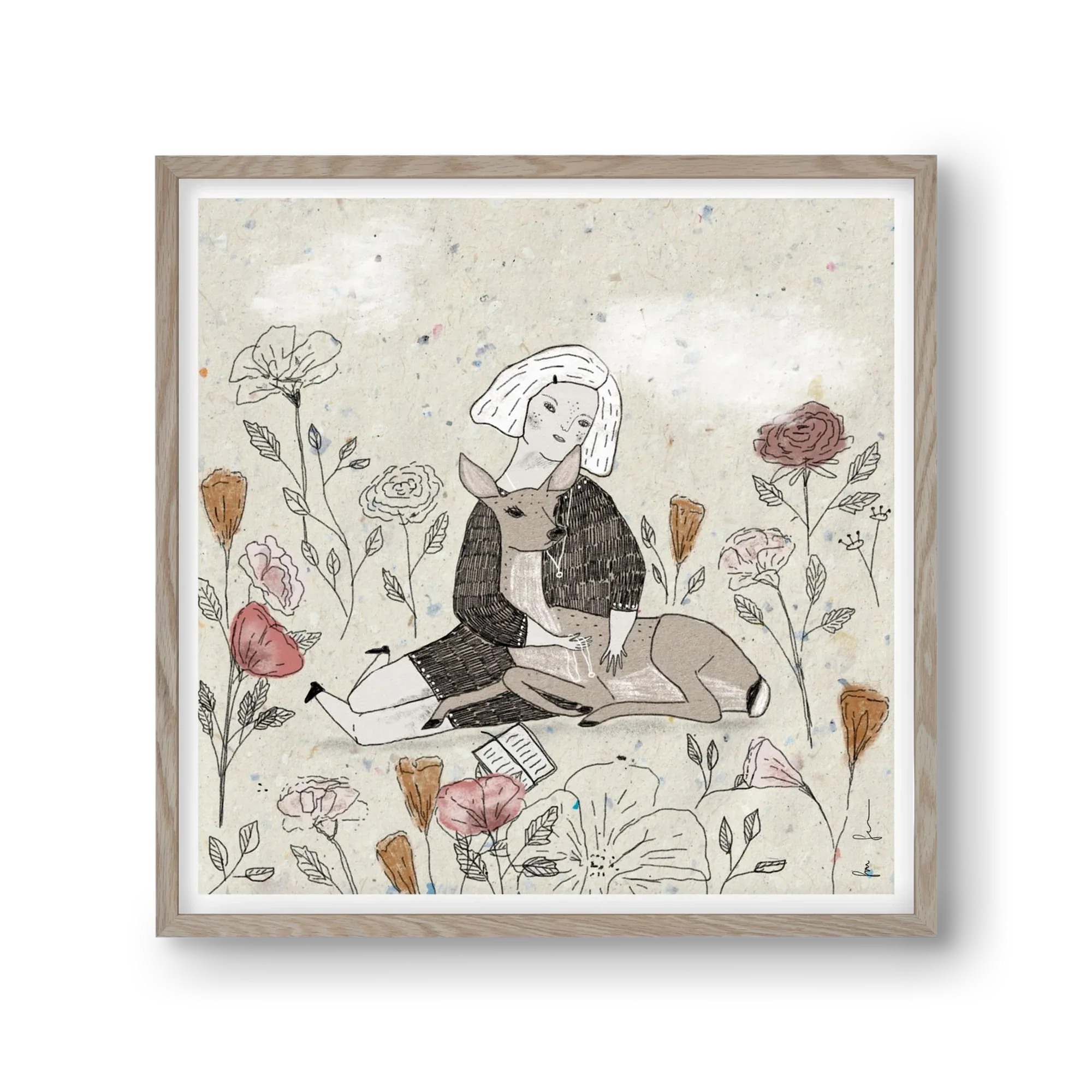 Lány őzzel - artbridge