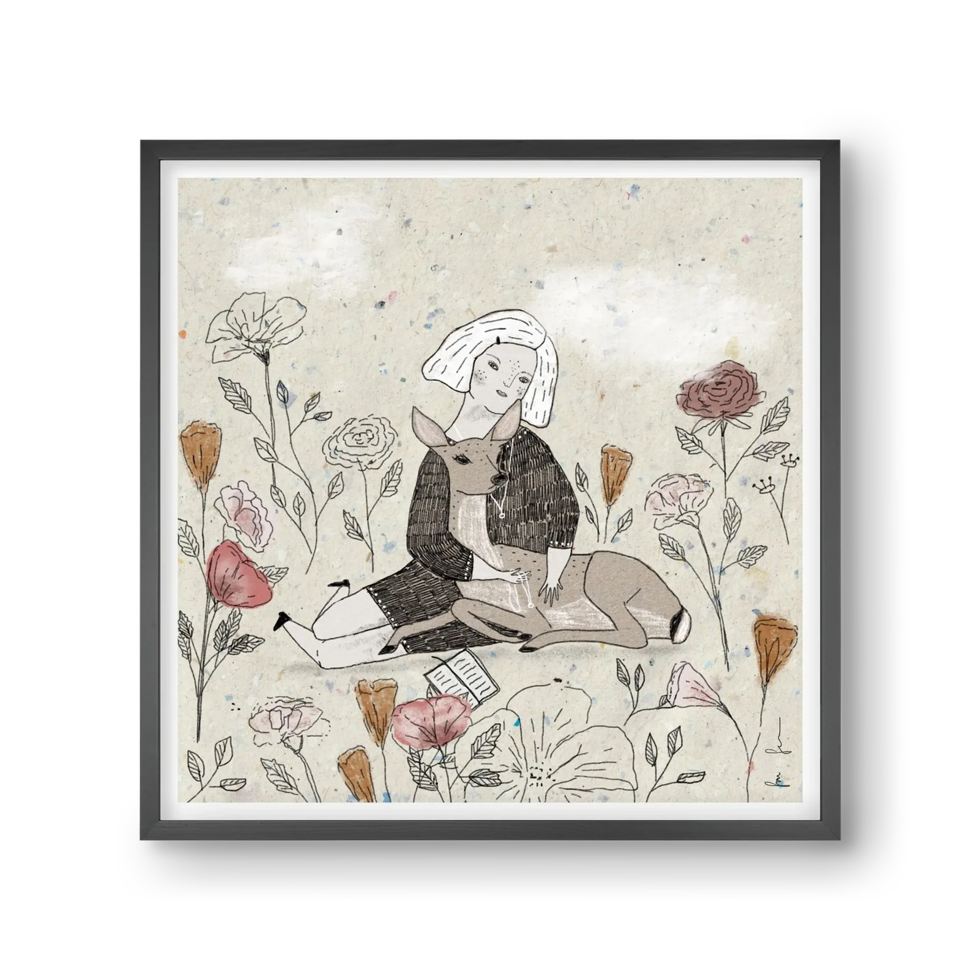 Lány őzzel - artbridge