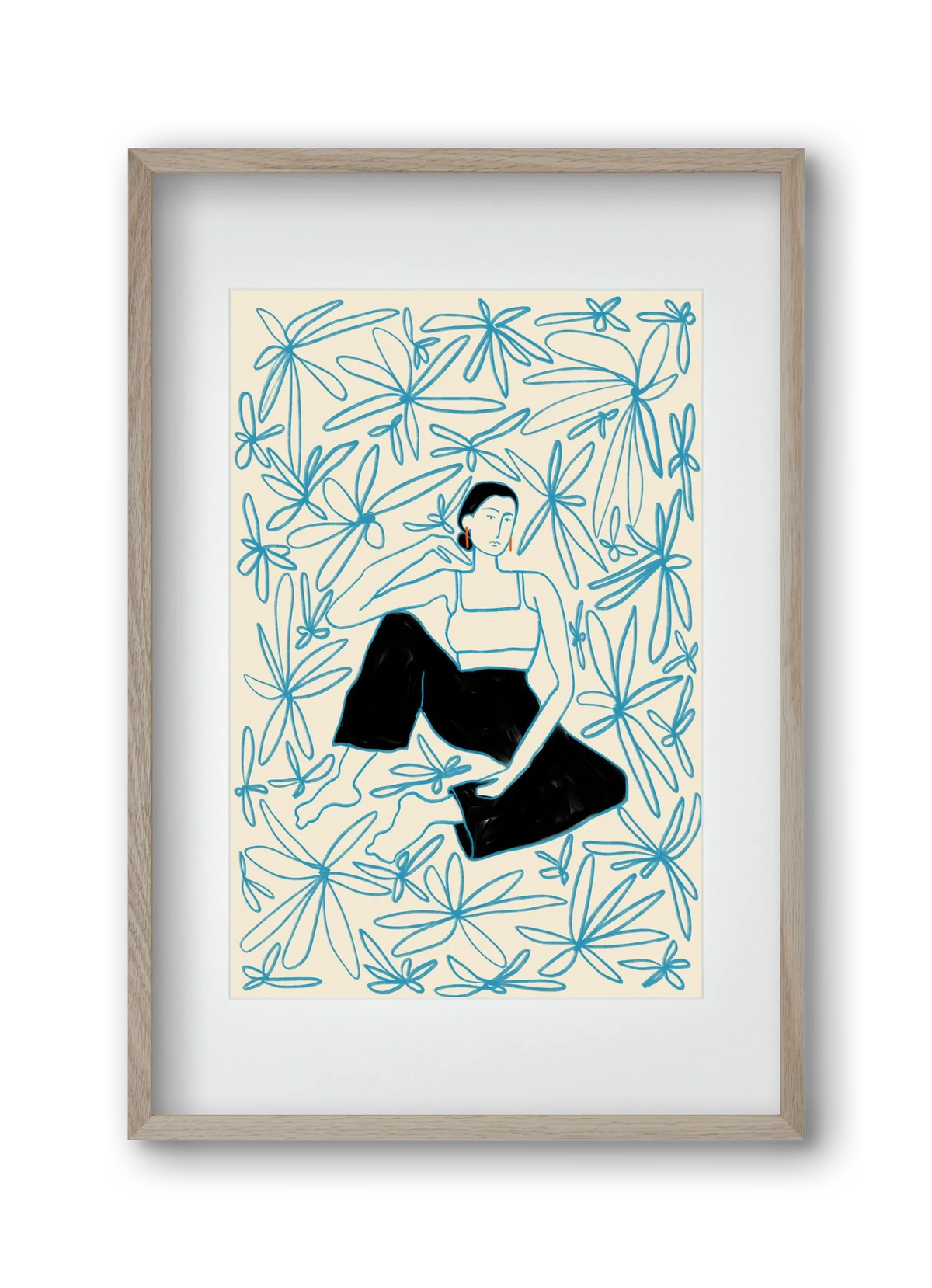 Woman in a field of flowers - artbridge
