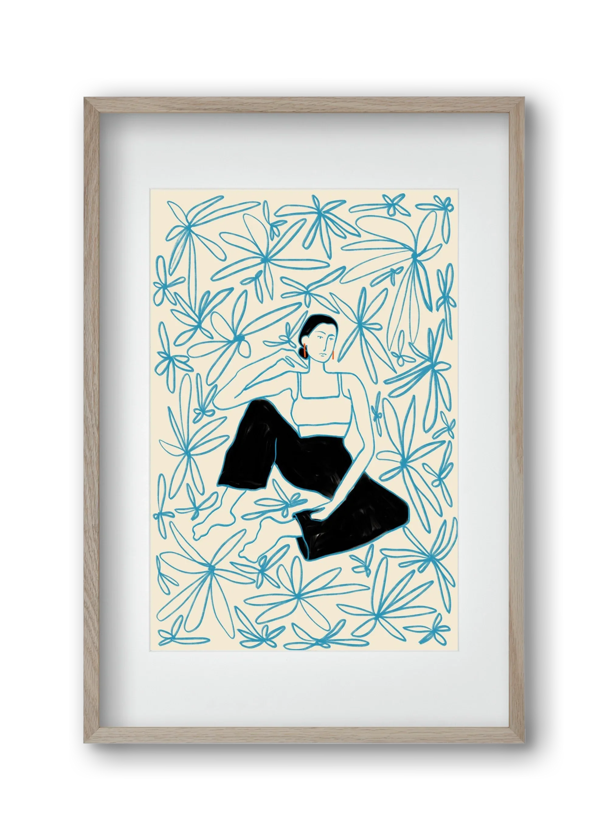 Woman in a field of flowers - artbridge