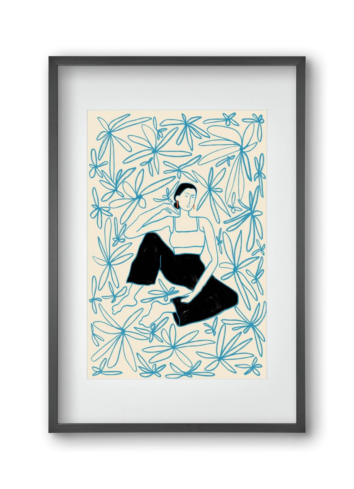 Woman in a field of flowers - artbridge