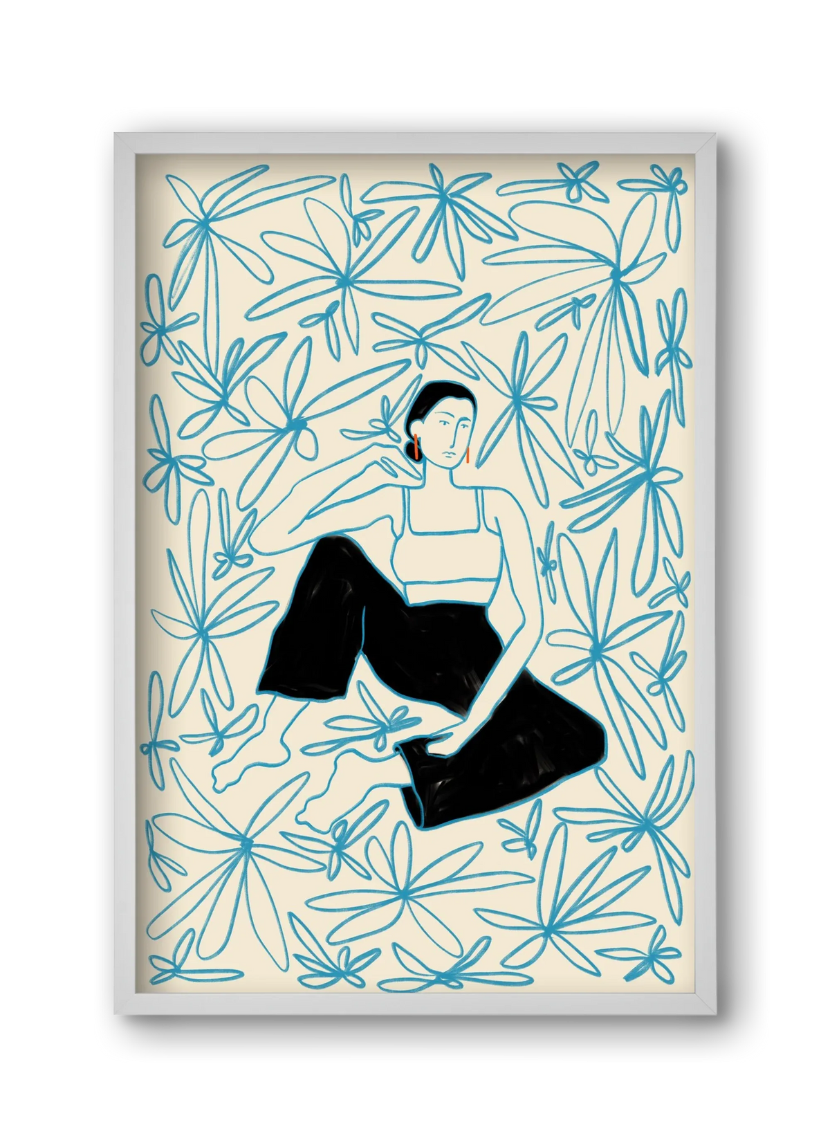 Woman in a field of flowers - artbridge
