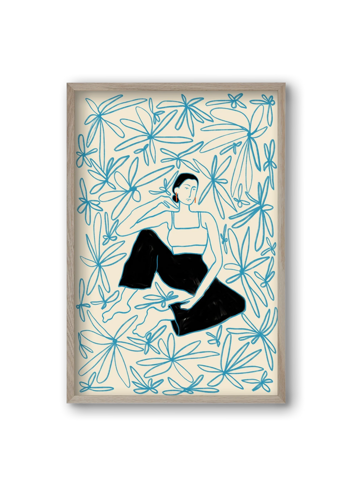 Woman in a field of flowers - artbridge