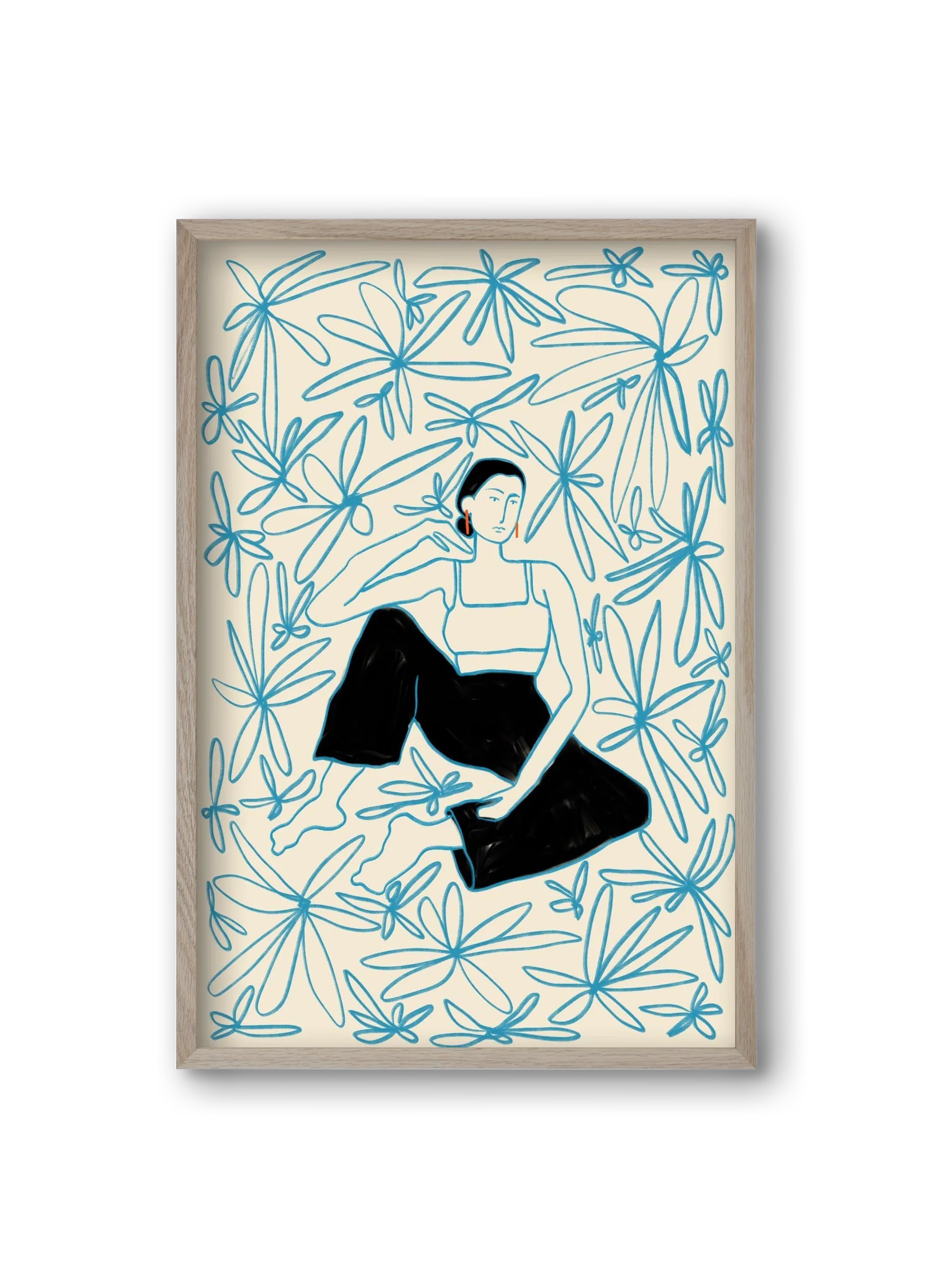 Woman in a field of flowers - artbridge