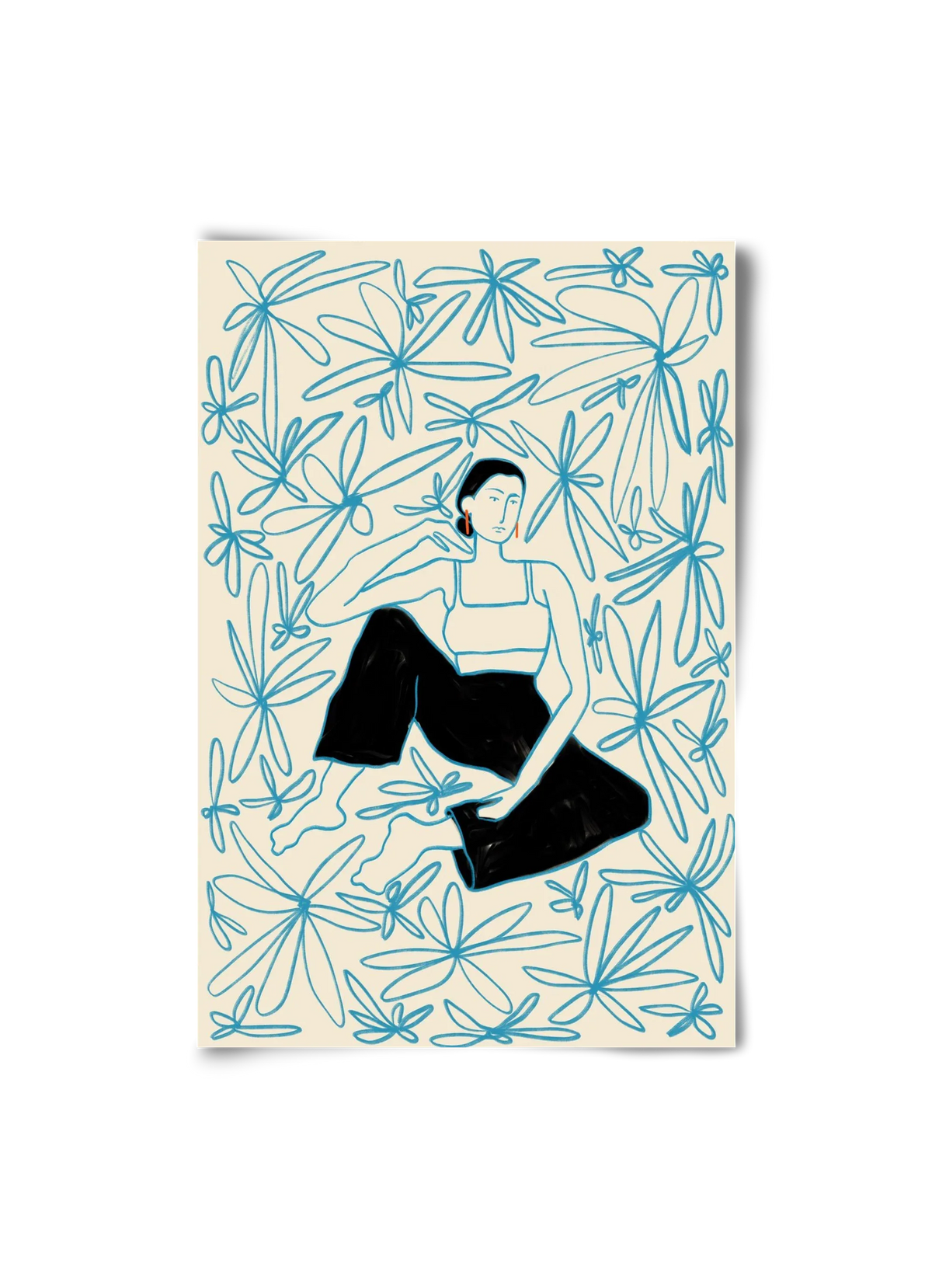 Woman in a field of flowers - artbridge
