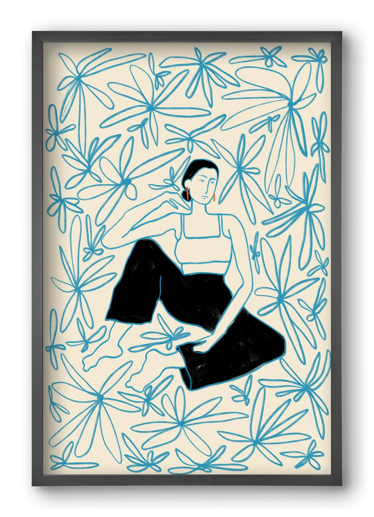 Woman in a field of flowers - artbridge
