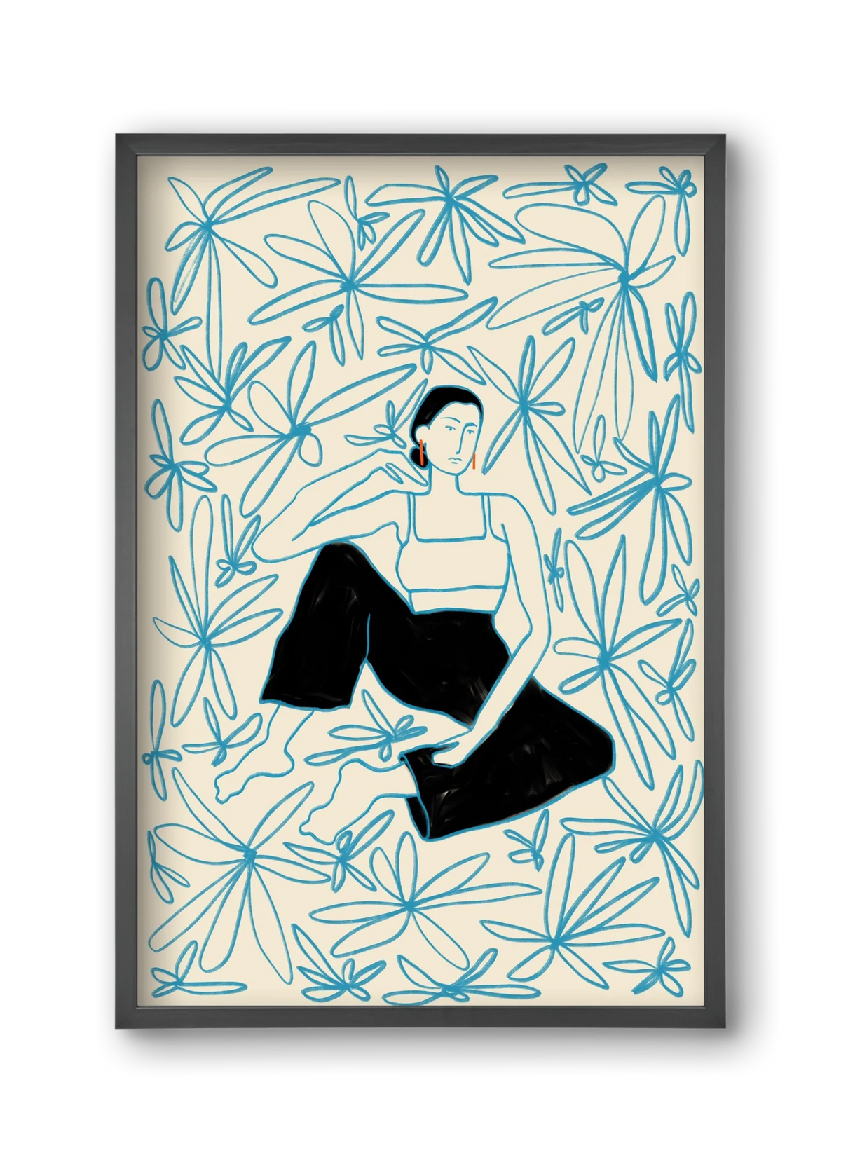 Woman in a field of flowers - artbridge