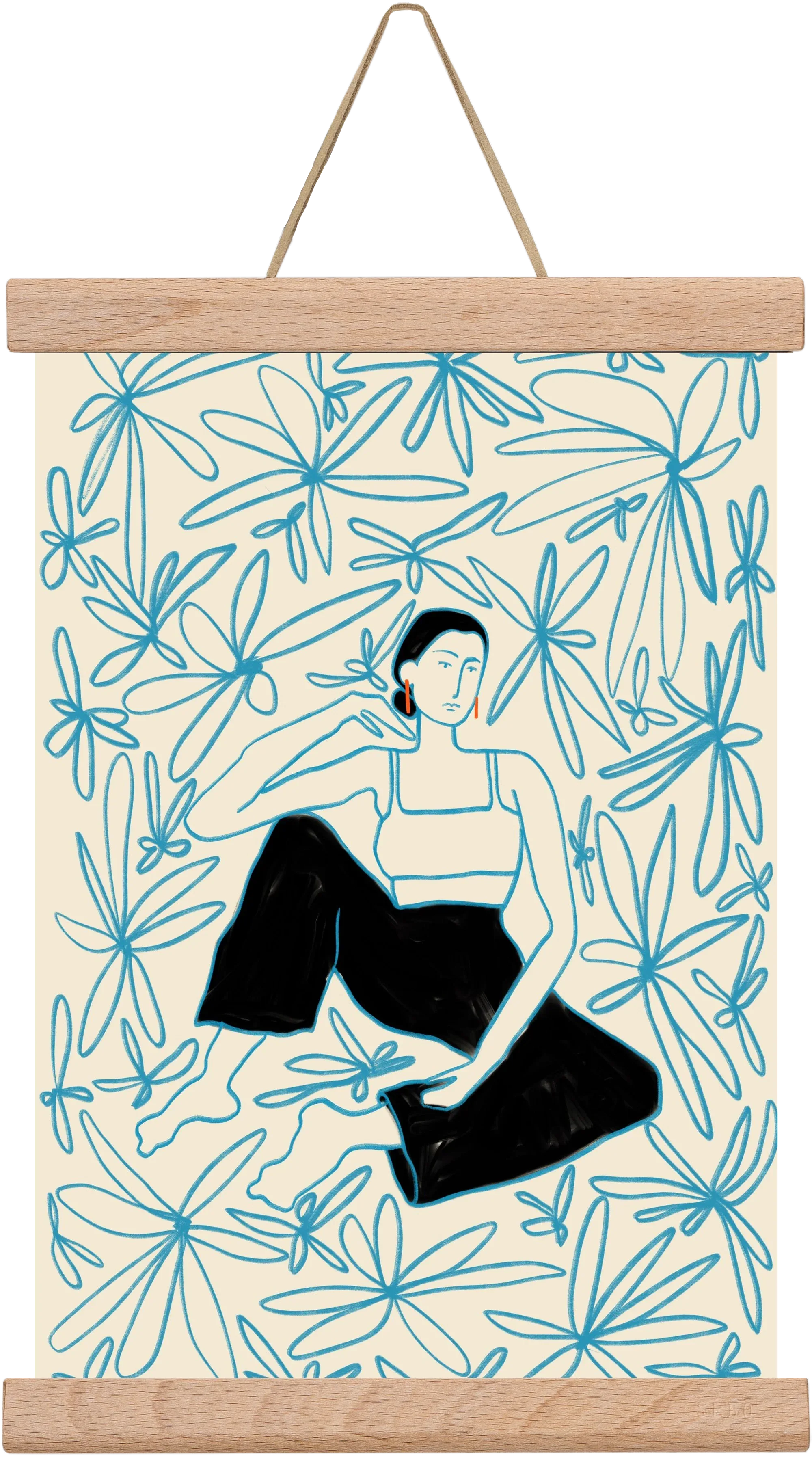 Woman in a field of flowers - artbridge