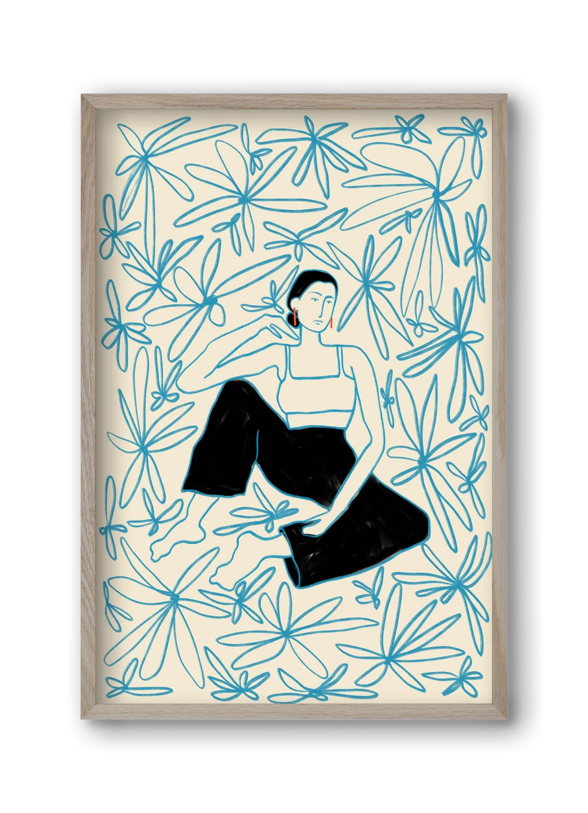 Woman in a field of flowers - artbridge