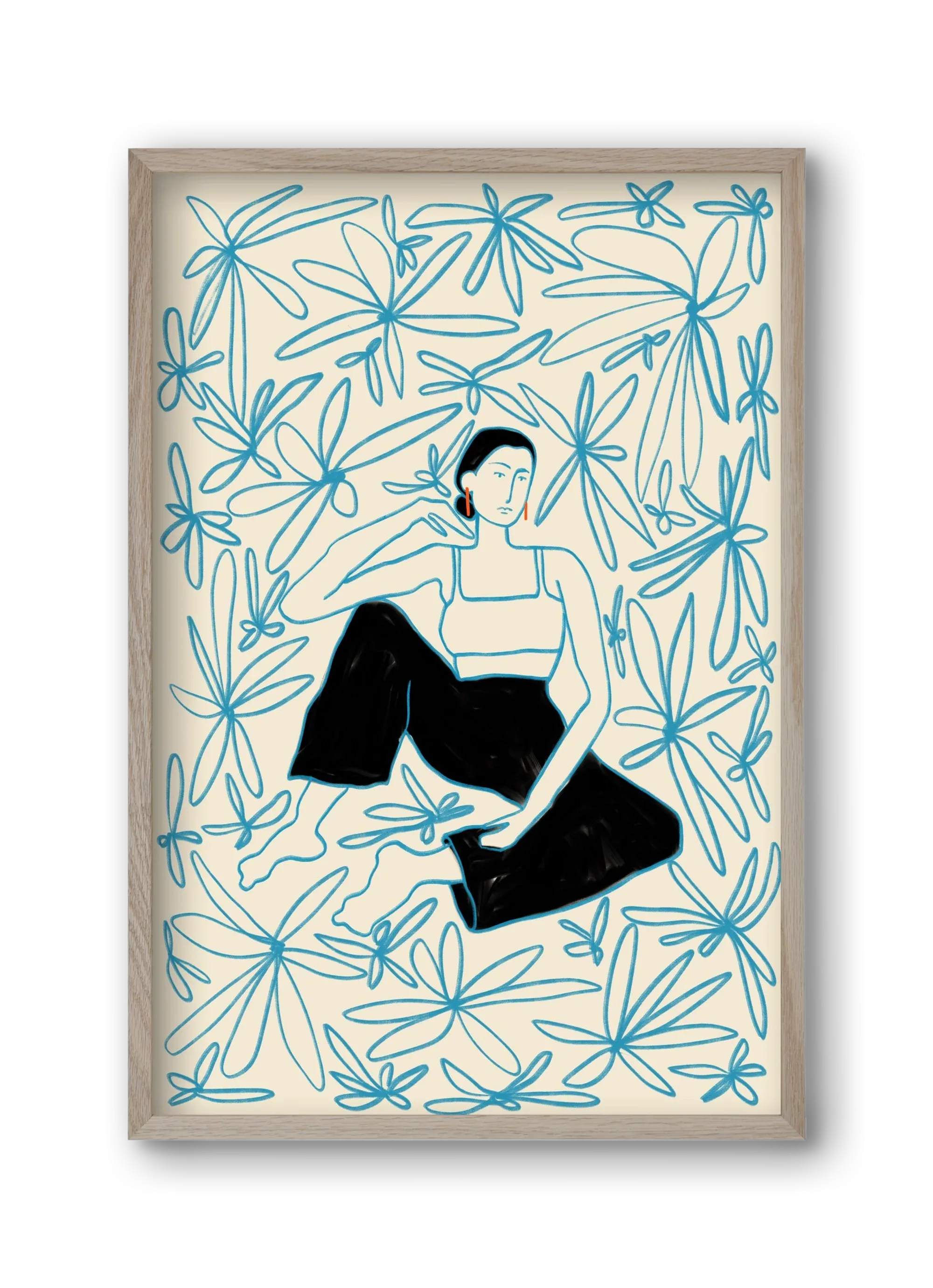 Woman in a field of flowers - artbridge