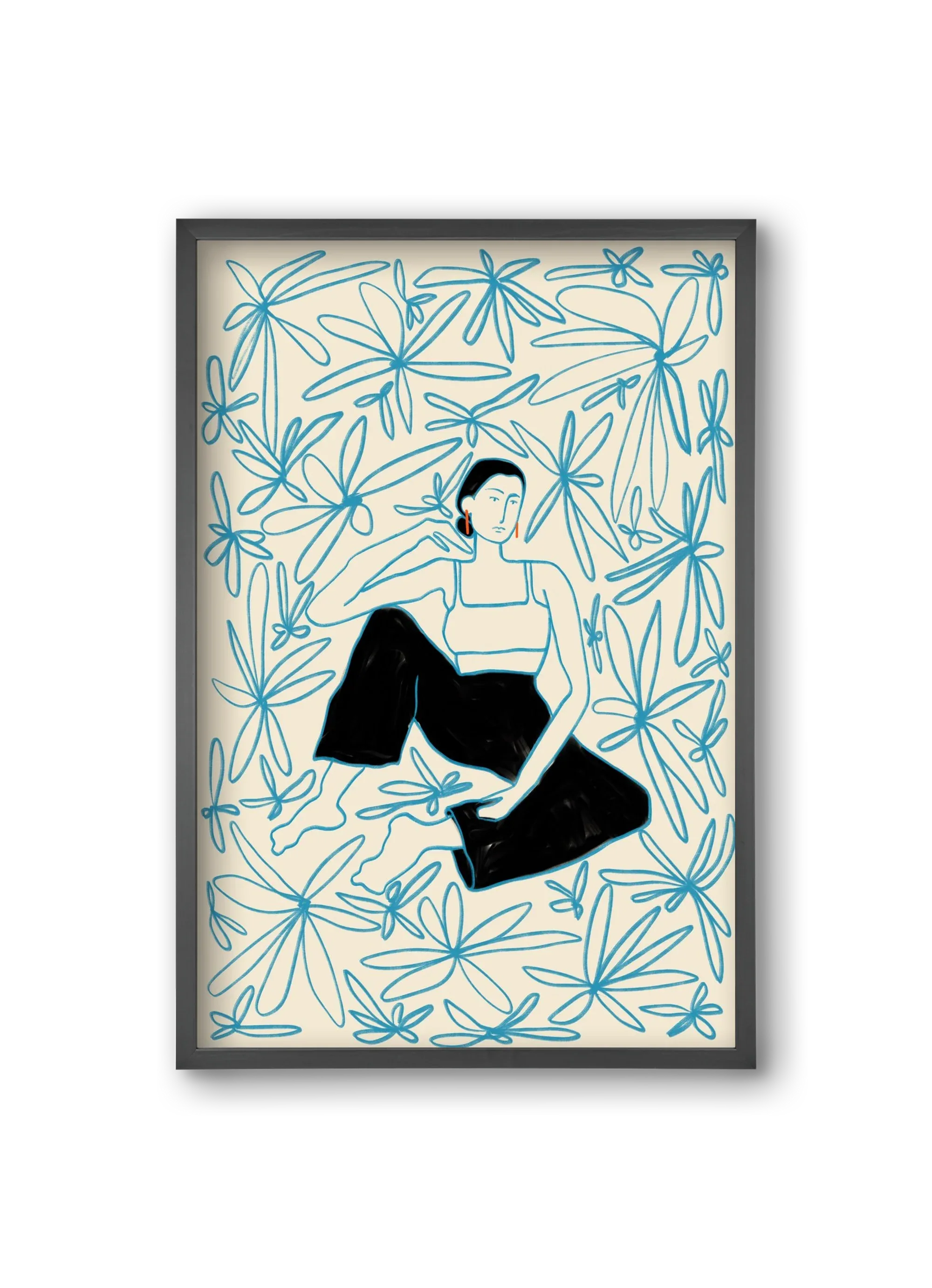 Woman in a field of flowers - artbridge