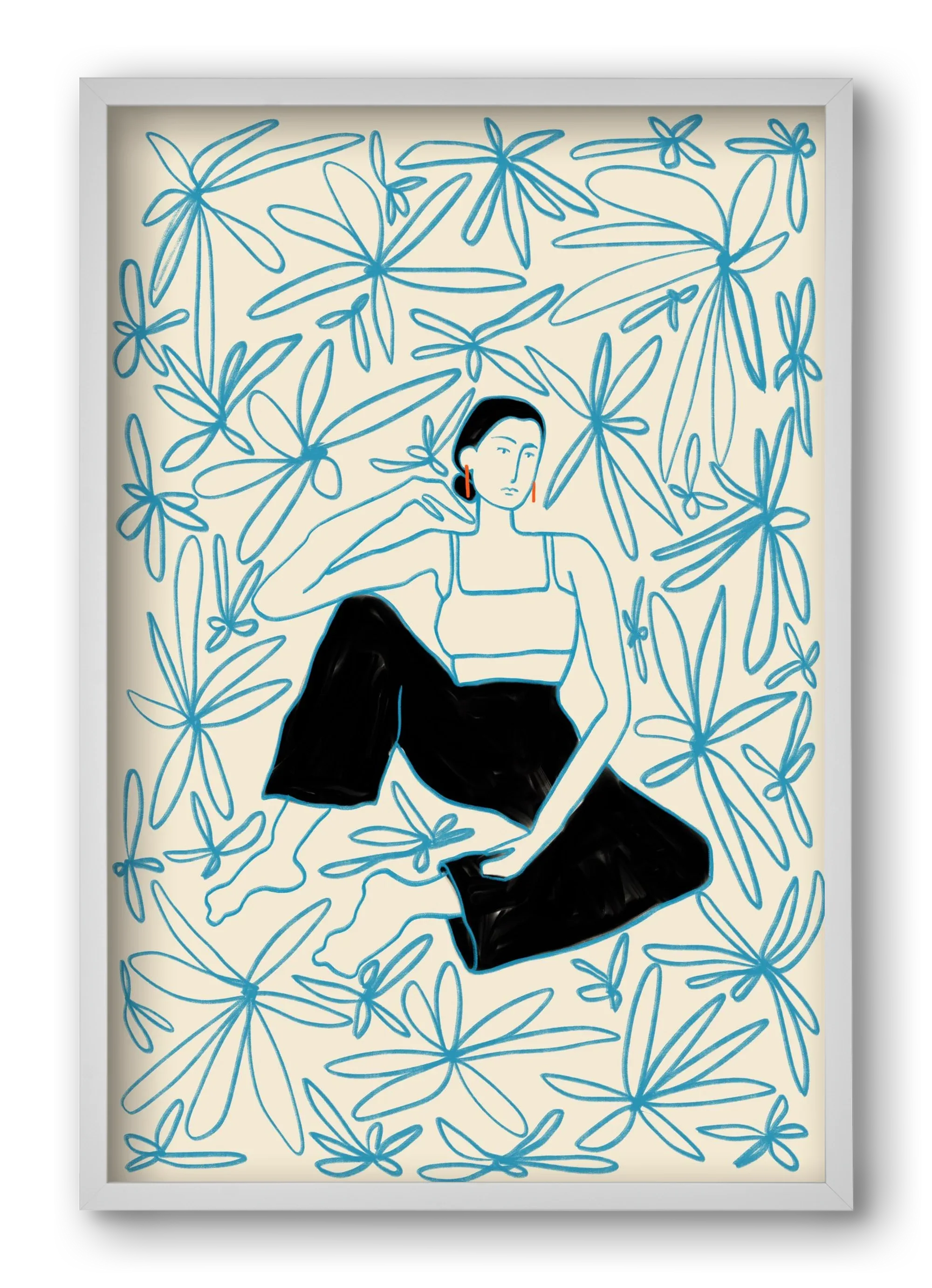 Woman in a field of flowers - artbridge