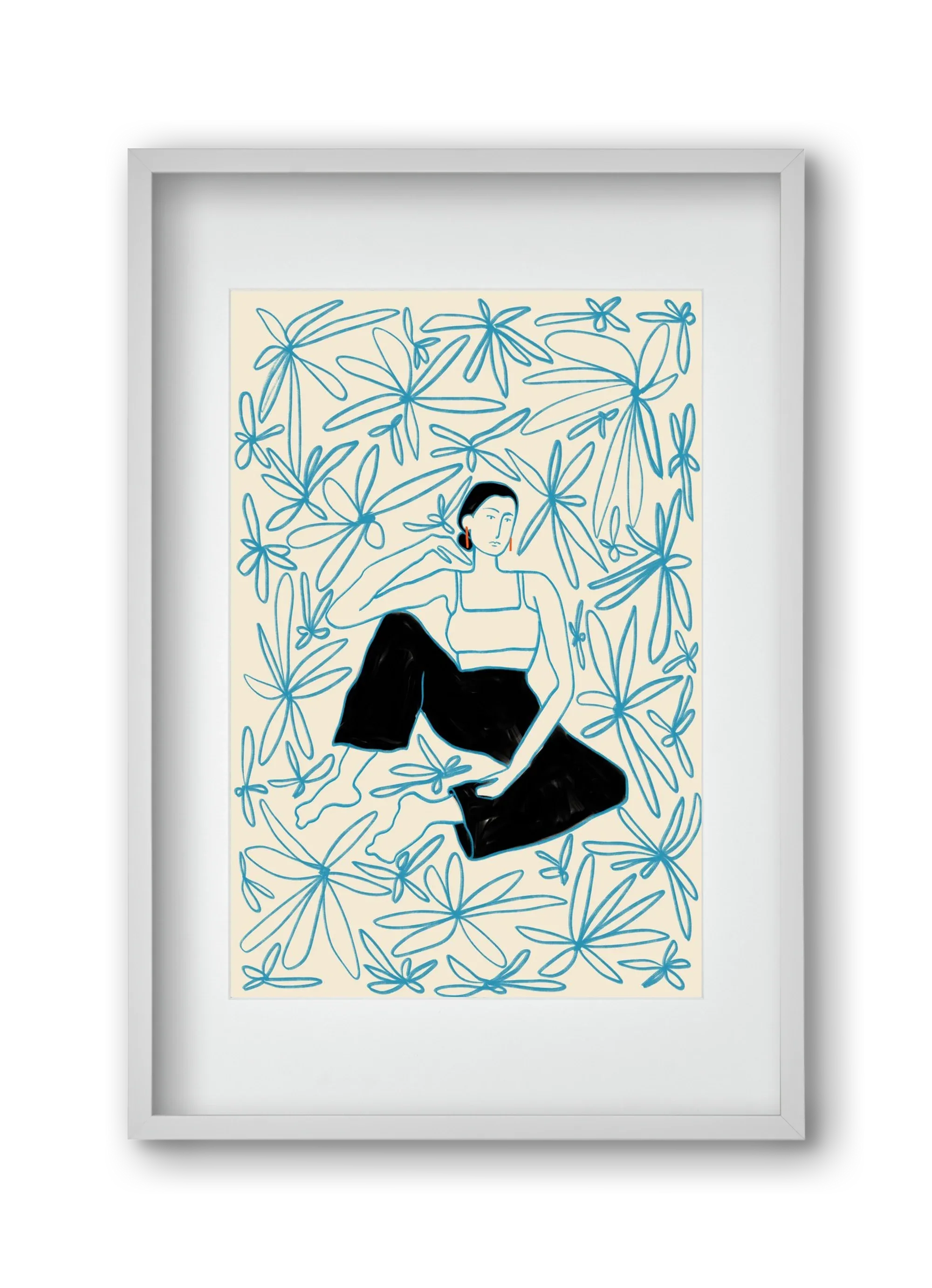 Woman in a field of flowers - artbridge