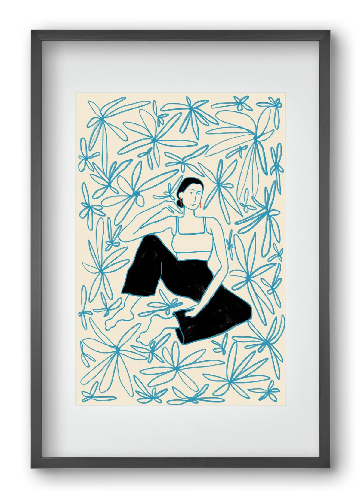 Woman in a field of flowers - artbridge