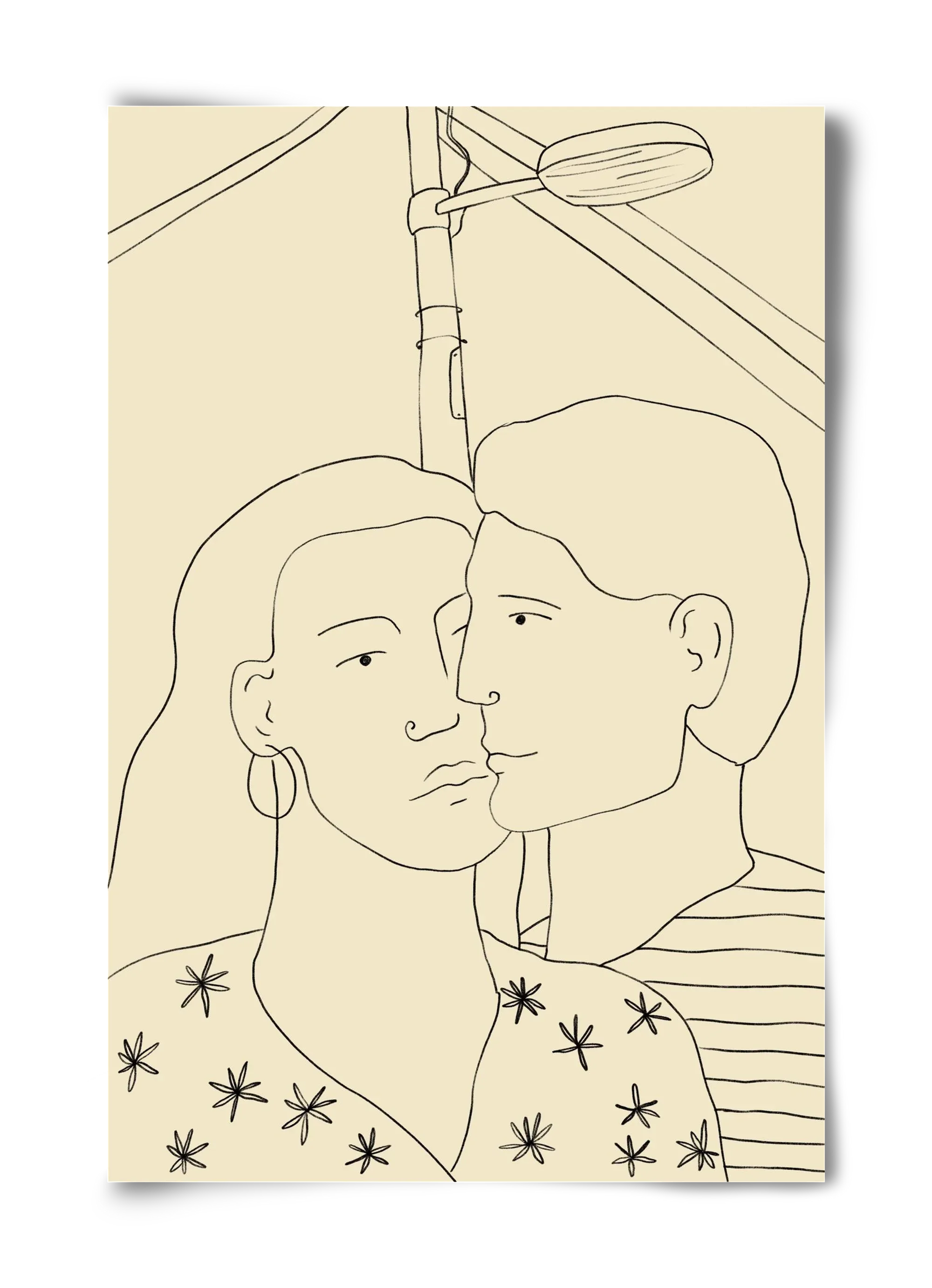 COUPLE IN LOVE UNDER A STREET SIGN - artbridge