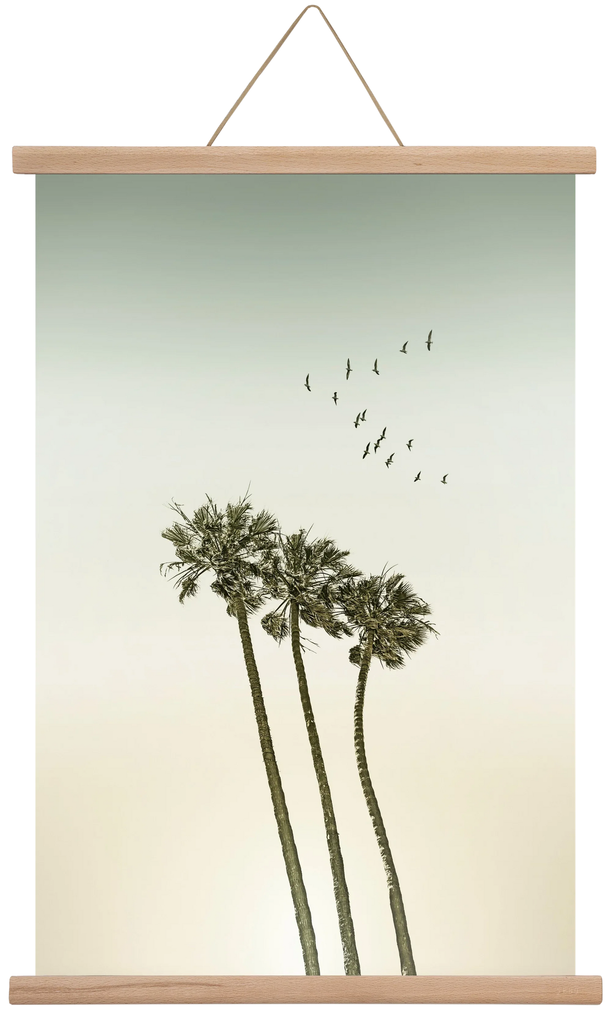 Vintage palm trees at sunset - artbridge