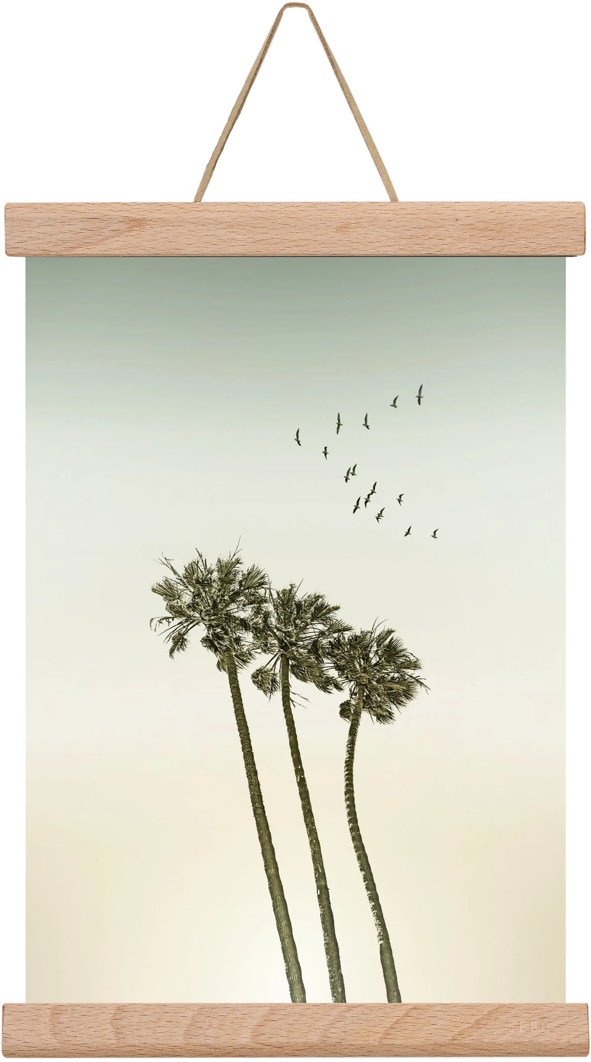 Vintage palm trees at sunset - artbridge