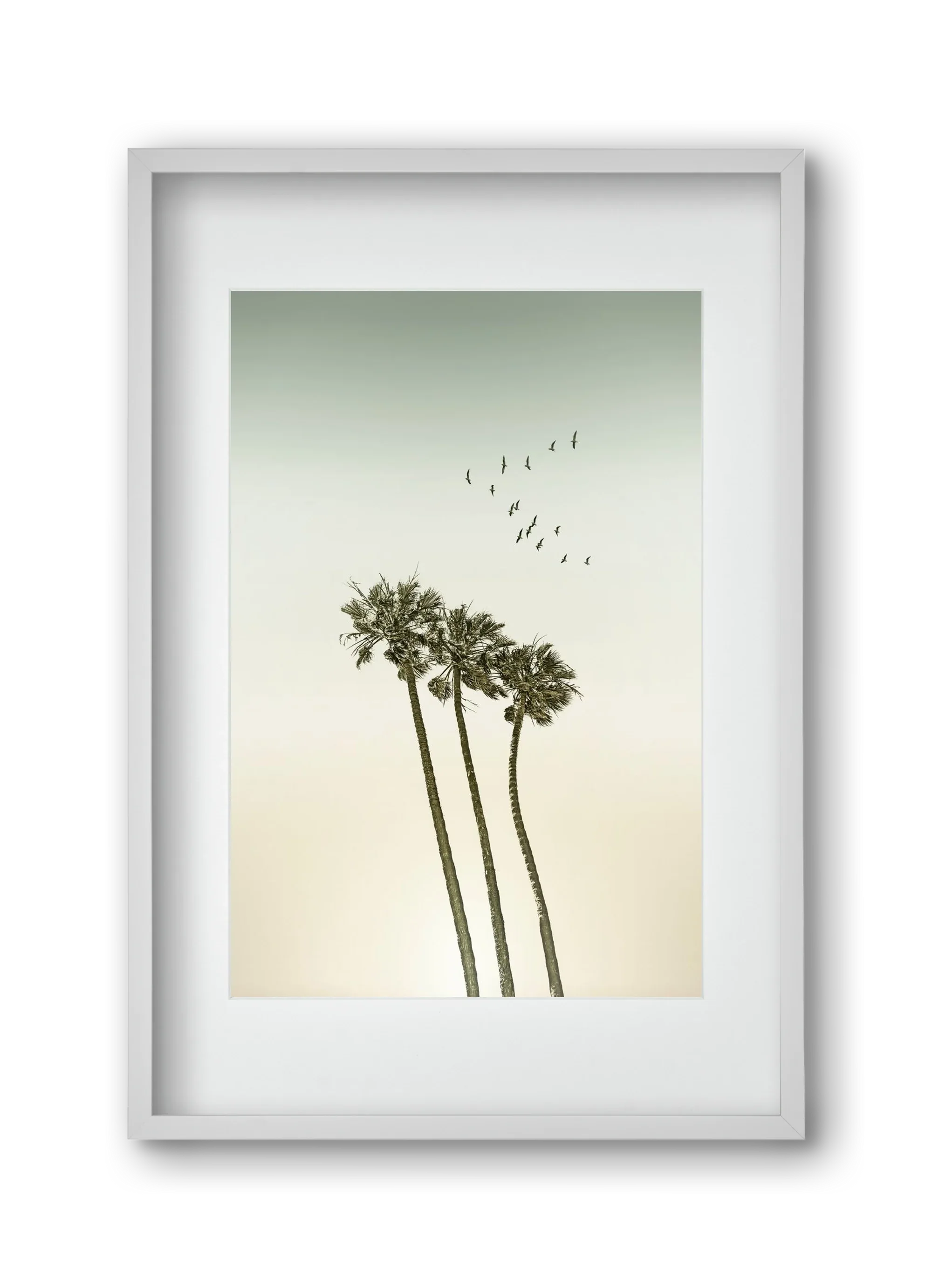 Vintage palm trees at sunset - artbridge