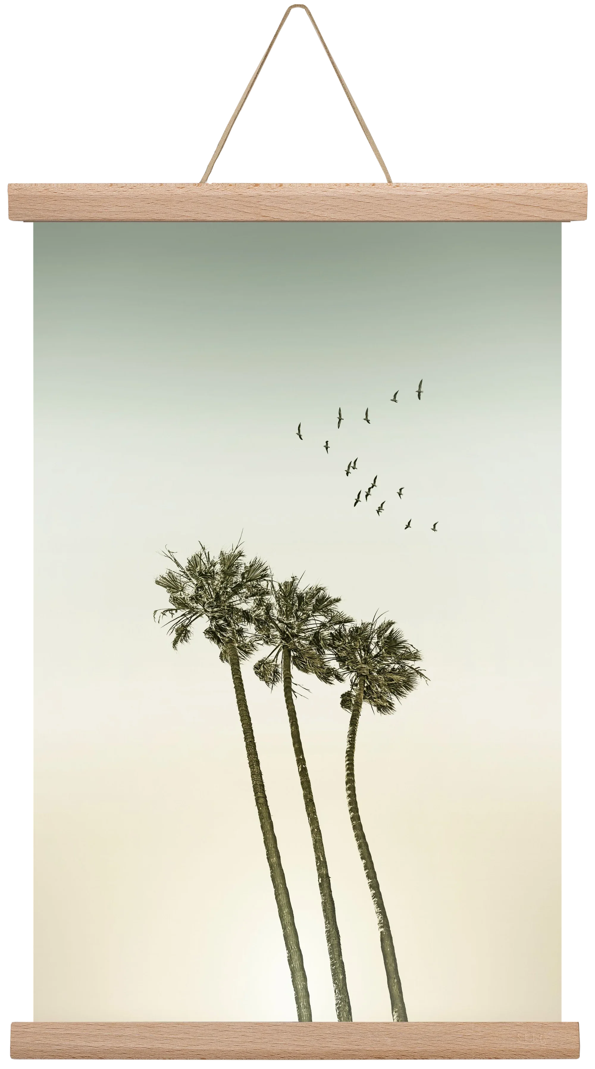 Vintage palm trees at sunset - artbridge