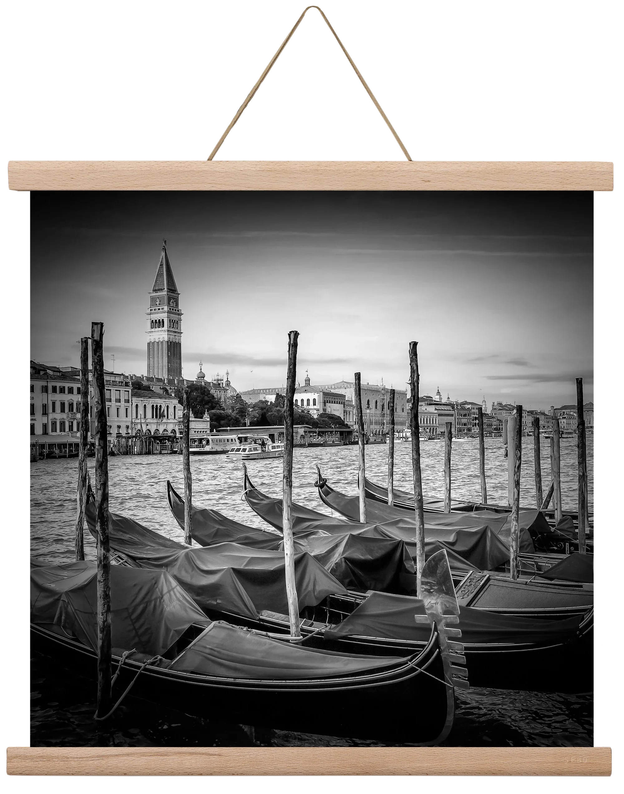 VENICE Grand Canal and St Mark's Campanile | Monochrome - artbridge