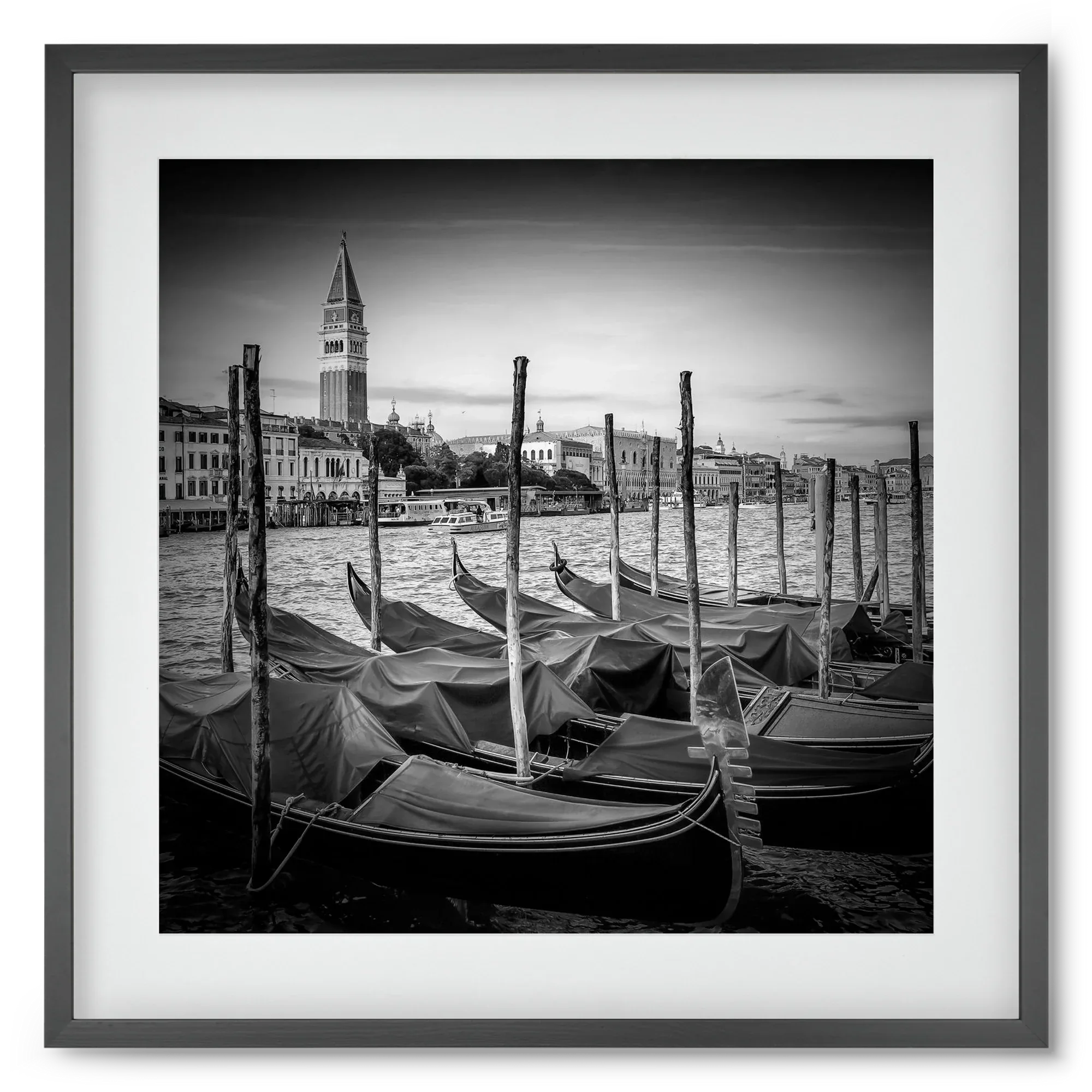 VENICE Grand Canal and St Mark's Campanile | Monochrome - artbridge