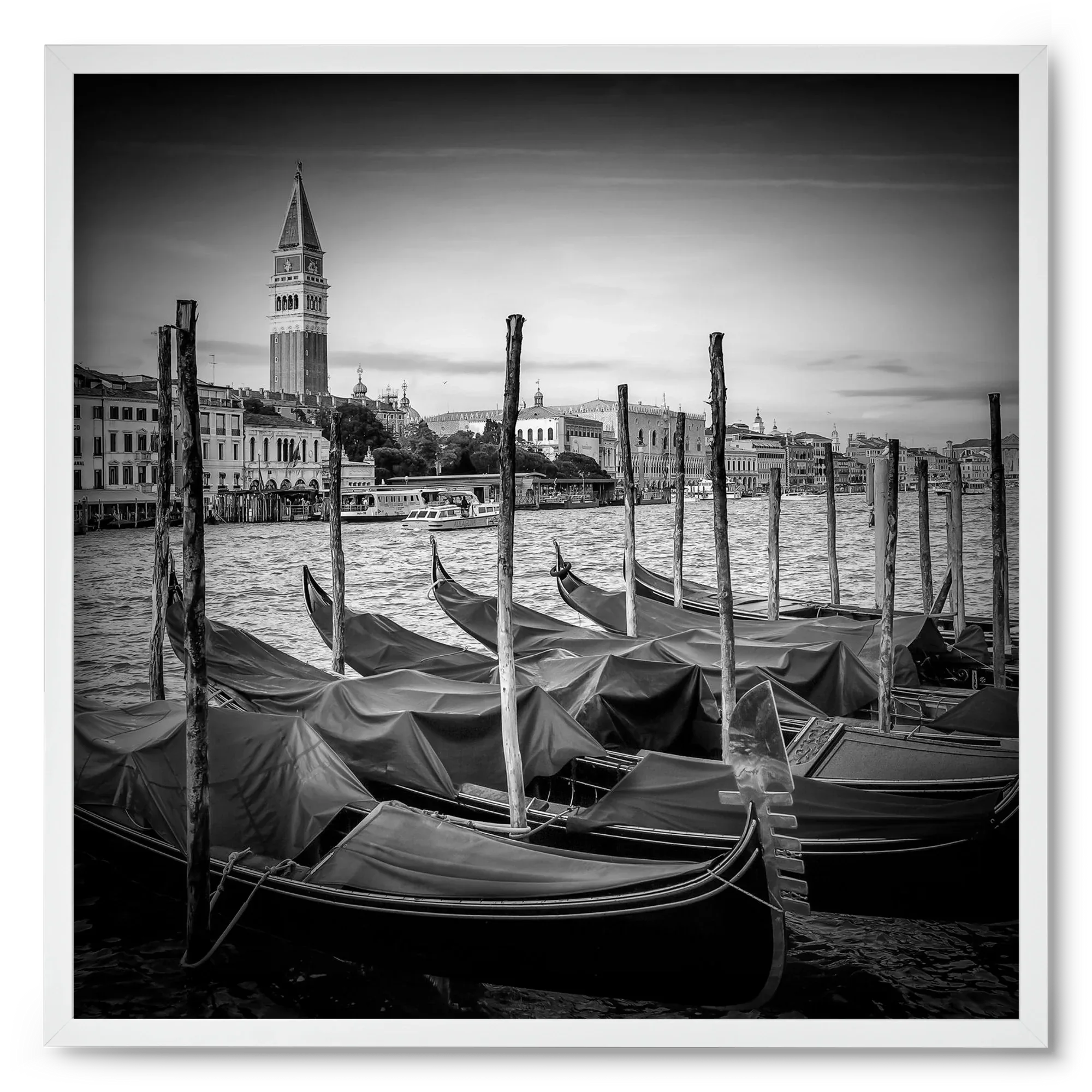 VENICE Grand Canal and St Mark's Campanile | Monochrome - artbridge
