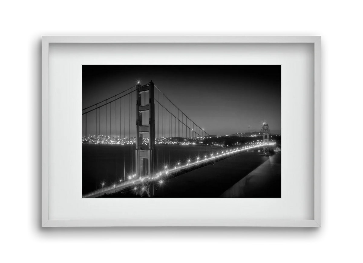 Evening Cityscape of Golden Gate Bridge | Monochrome - artbridge