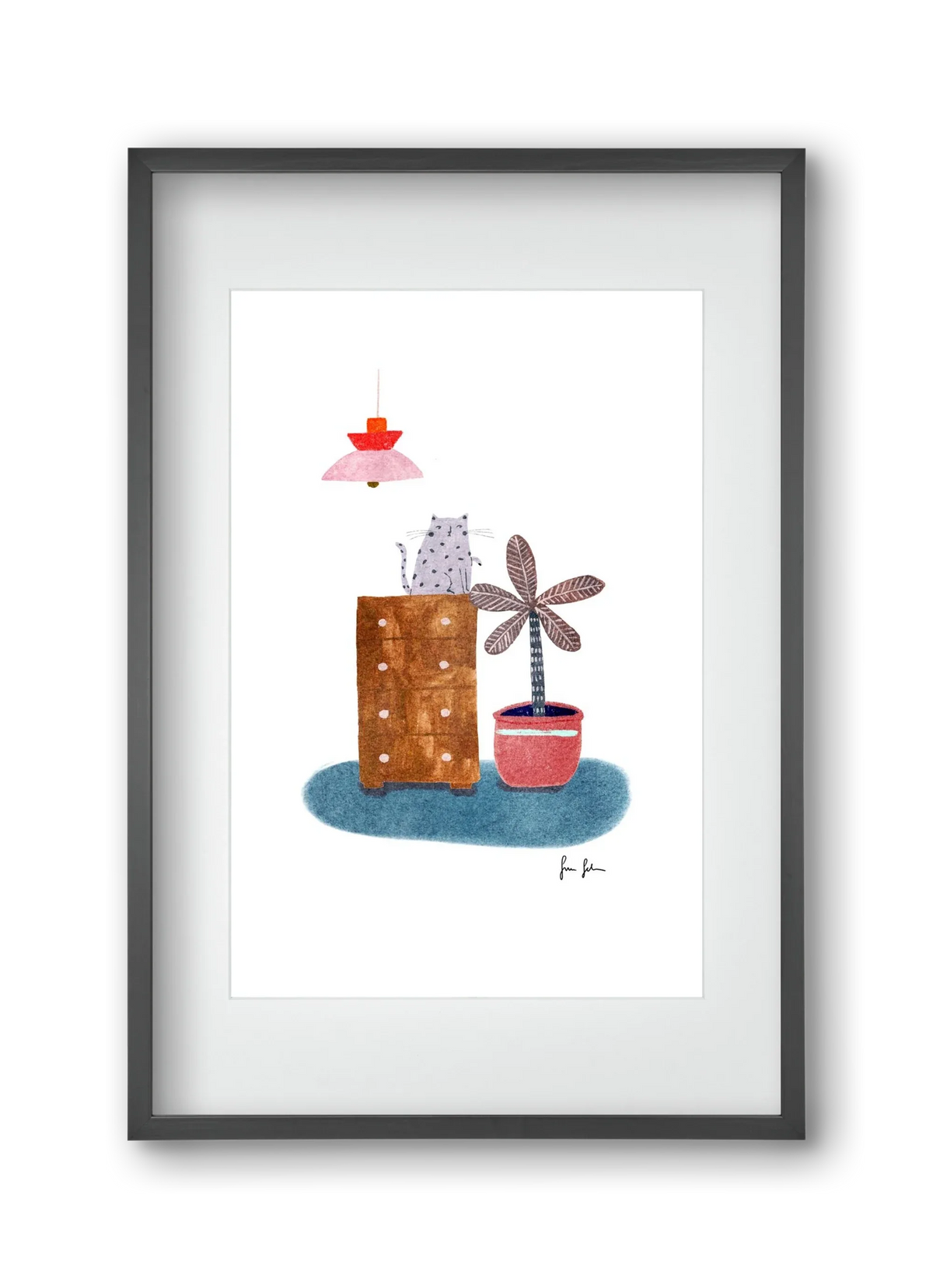 Interior with cat - artbridge