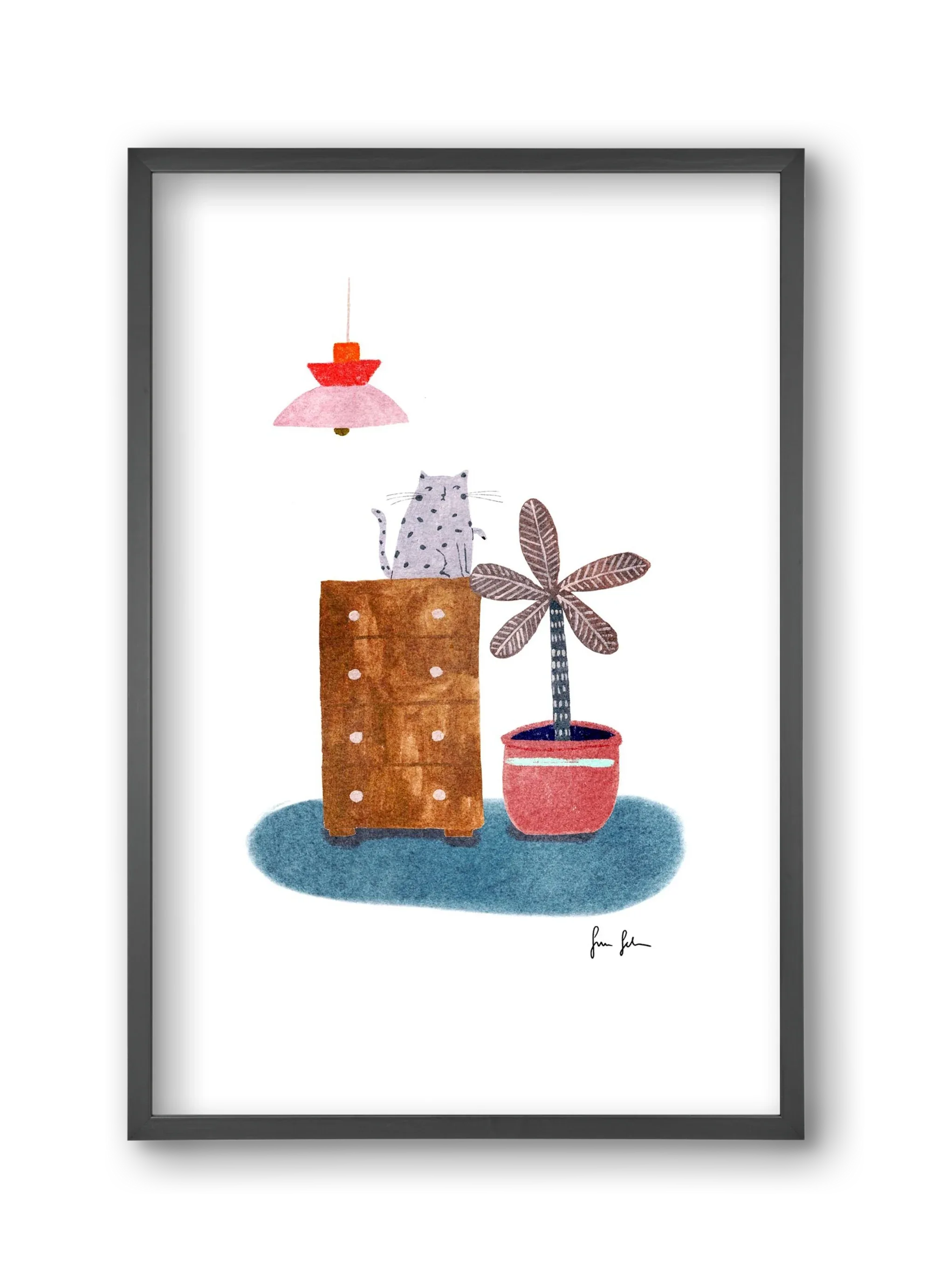 Interior with cat - artbridge