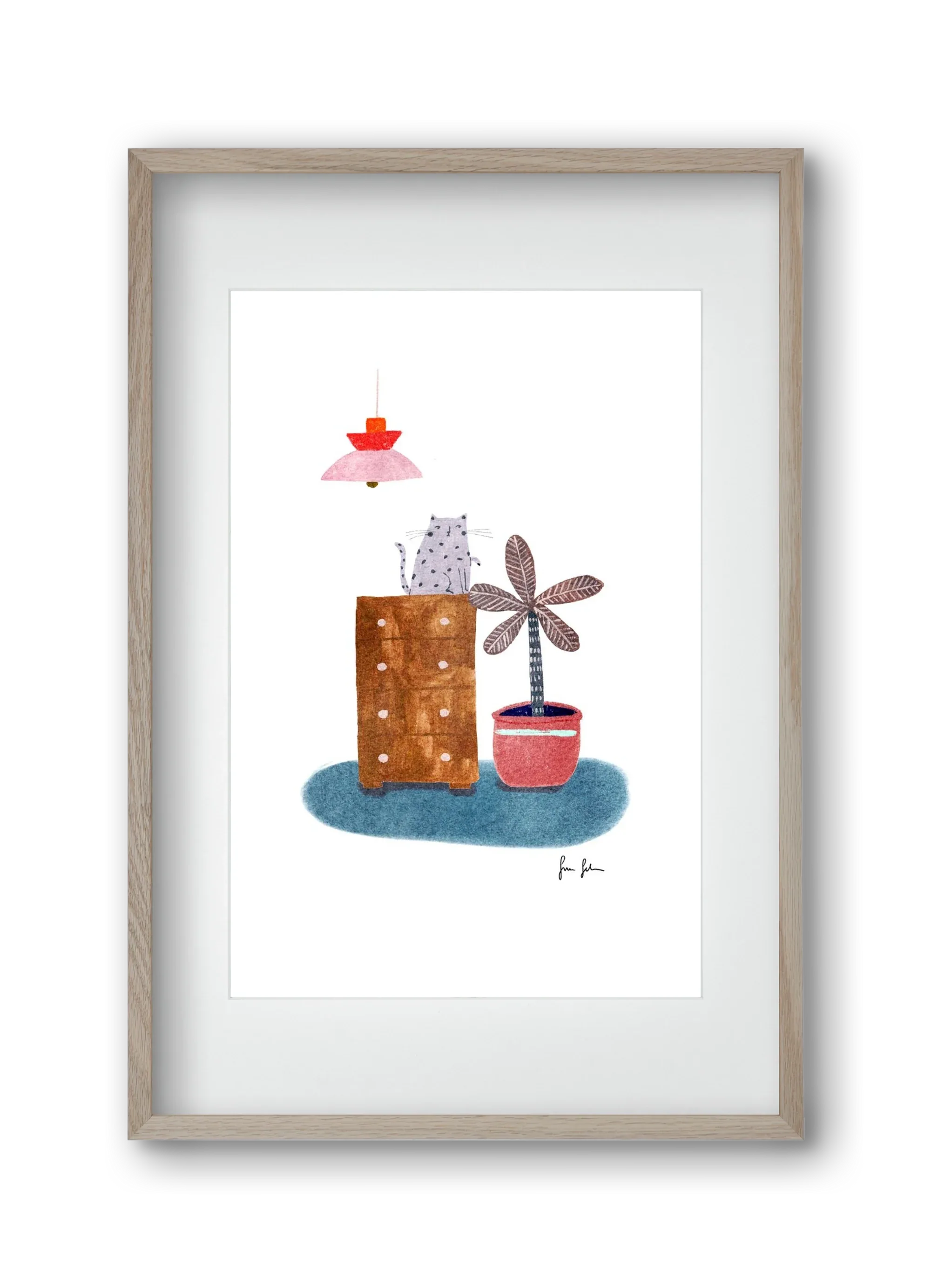 Interior with cat - artbridge